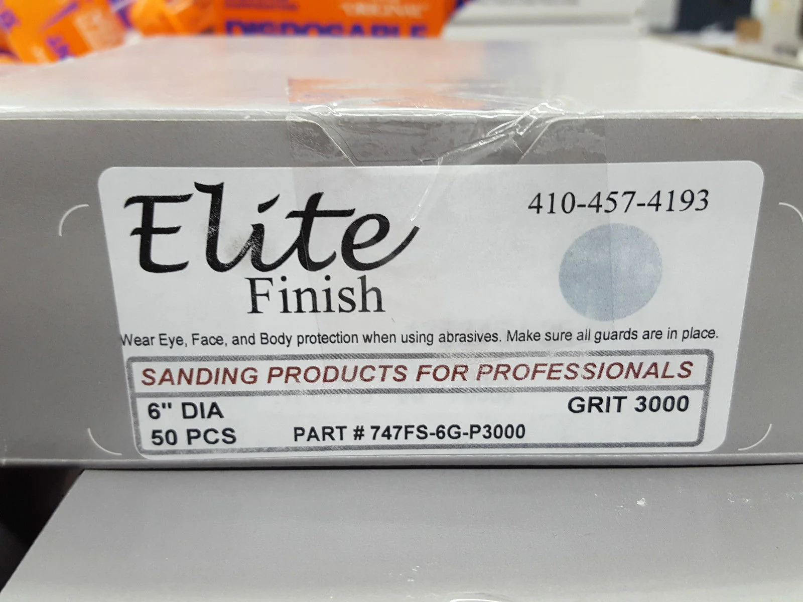 Elite Finish Hookit™ Clear Coat Sanding Disc 6 inch, p3000 grit, boxs of 50 Disc - John Pierce Auto Care