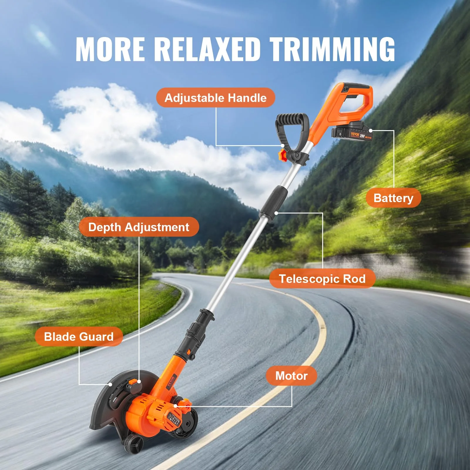 VEVOR 20V Cordless Lawn Edger - John Pierce Auto Care