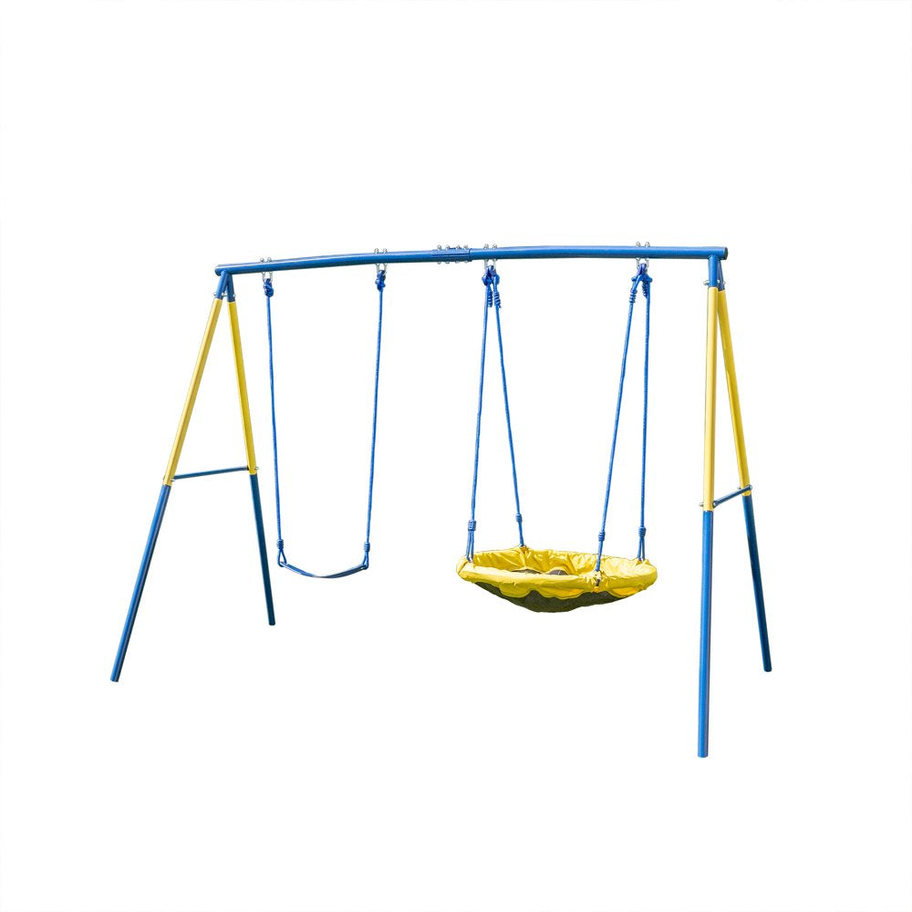 Sportspower Swing and Saucer Swing Metal Set with Heavy Duty A Frame, Holds up to 300 Lb. - John Pierce Auto Care