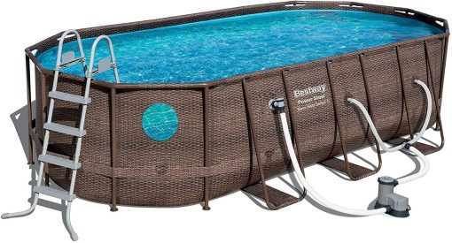 18ft x 9ft x 48 inch Swimming Pool Set with Pump and Maintenance Kit - John Pierce Auto Care