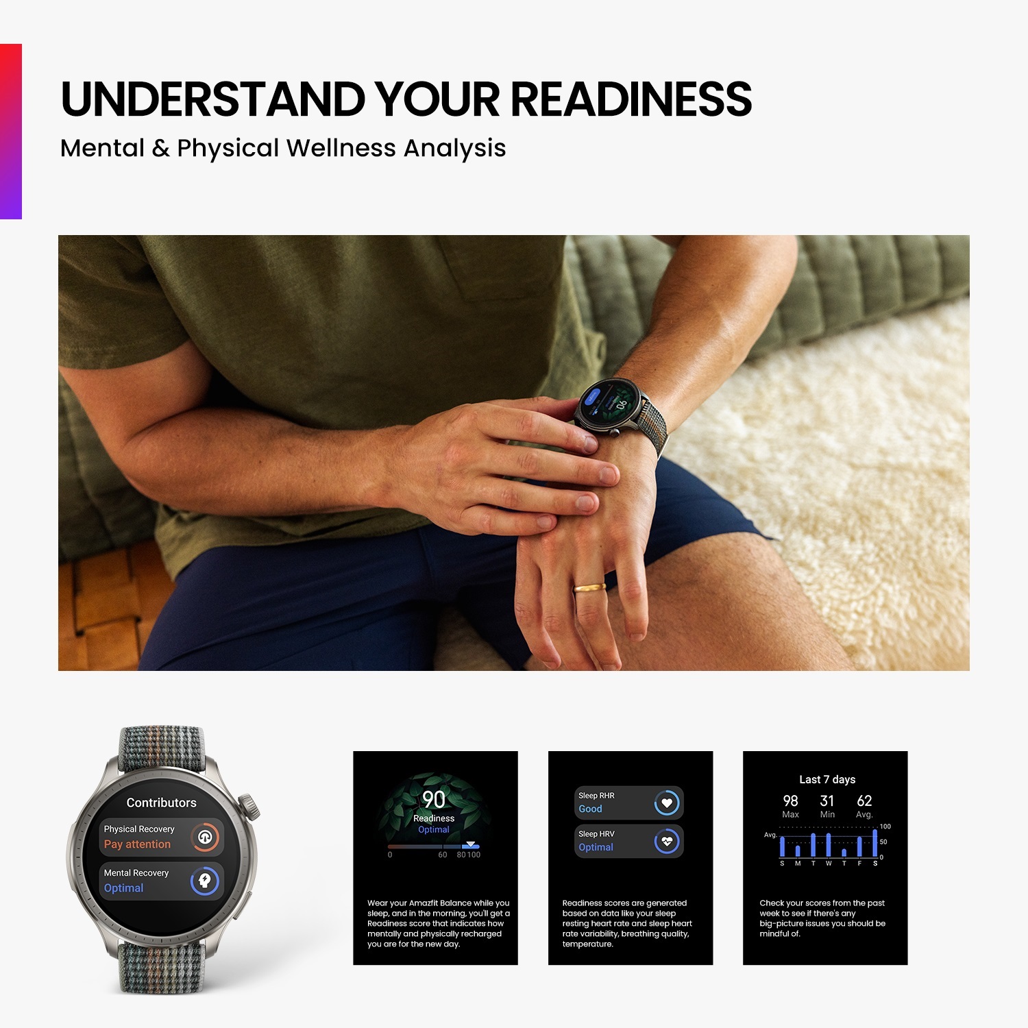 Amazfit Balance Smartwatch, 46mm, Sunset Grey - John Pierce Auto Care
