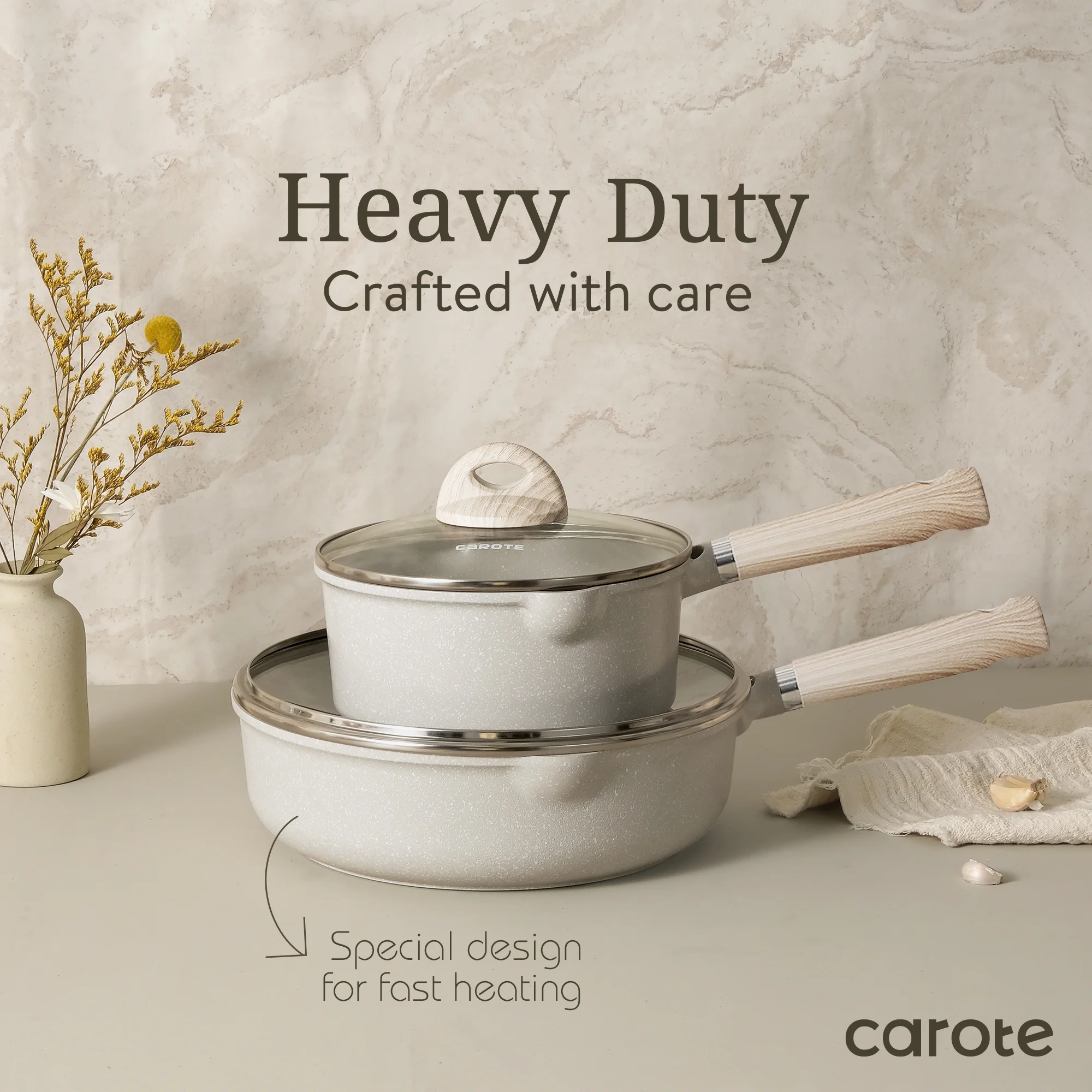 Carote 21-Piece Induction Nonstick Granite Cookware Set - John Pierce Auto Care