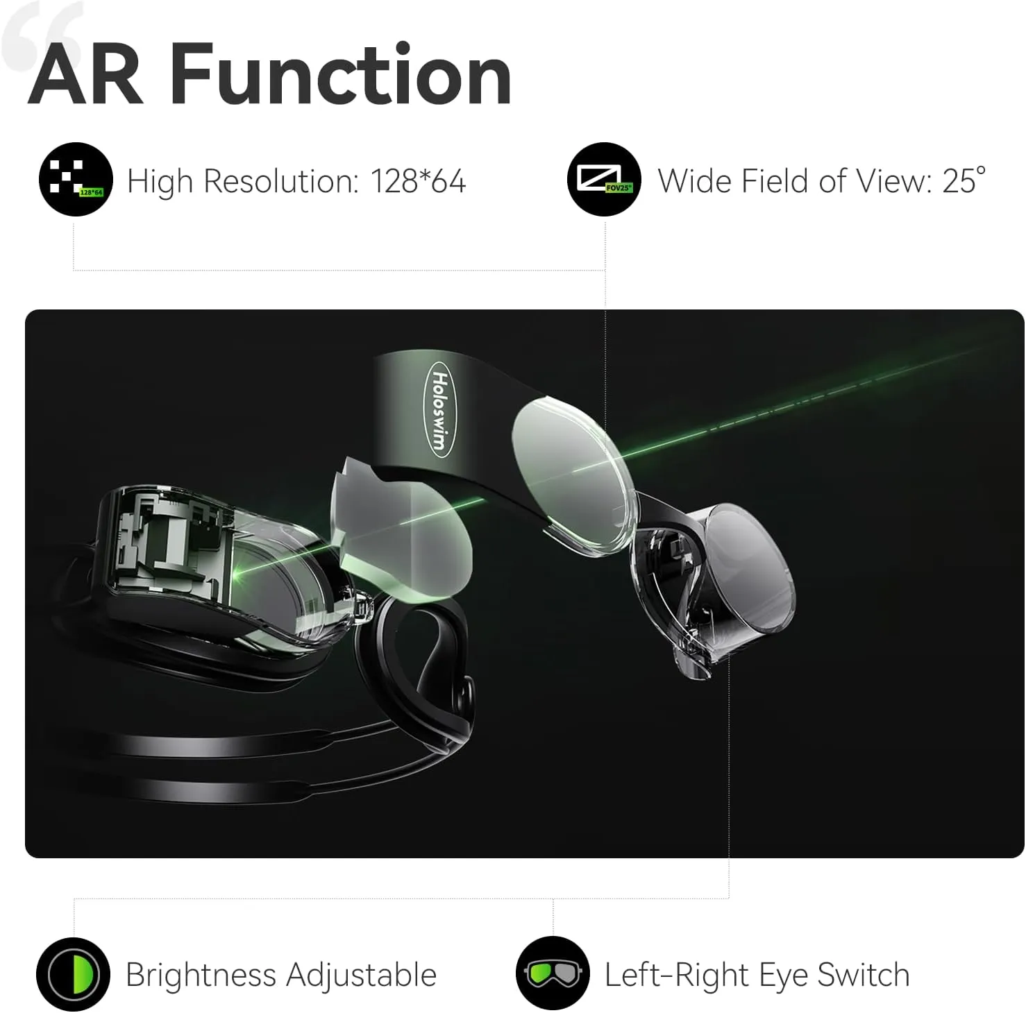 2s AR Smart Swim Goggles Anti fog Swimming Goggles Fitness Tracker That Shows Your Metrics, Compatible with Open Water Mode - John Pierce Auto Care