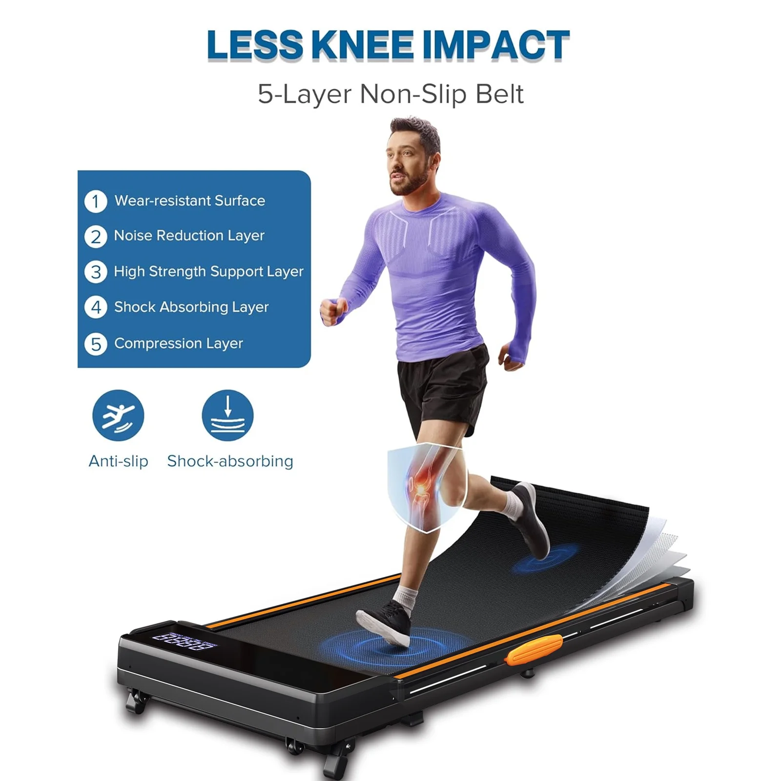 CoolHut Under Desk Treadmill with Incline, 4 in 1 Walking Pad Portable Treadmill for Walking, Running, 2.5HP Low Noise Motor, LED Display, and Remote Control, Black, 265lbs - John Pierce Auto Care