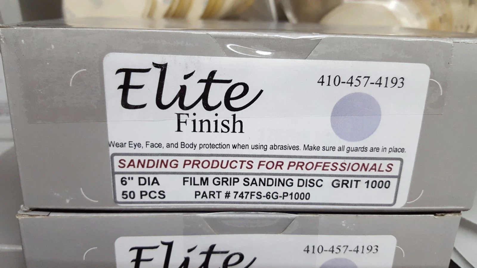 Elite Finish Hookit™ Clear Coat Sanding Disc 6 inch, p1500 grit, boxs of 50 Disc - John Pierce Auto Care