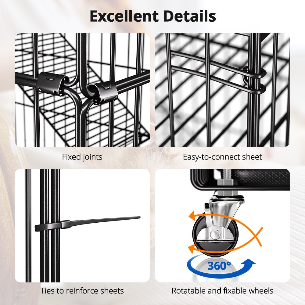 SINGES 6 Tier Large 77\u0026quot; Cat Cage Kennels Indoor Metal Wire Cat Playpen with Cat Bed - John Pierce Auto Care