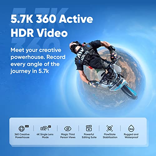 Insta360 X3 Motorcycle Kit  Waterproof 360 Action Camera with 1\/2\u0026quot; 48MP Sensors - John Pierce Auto Care