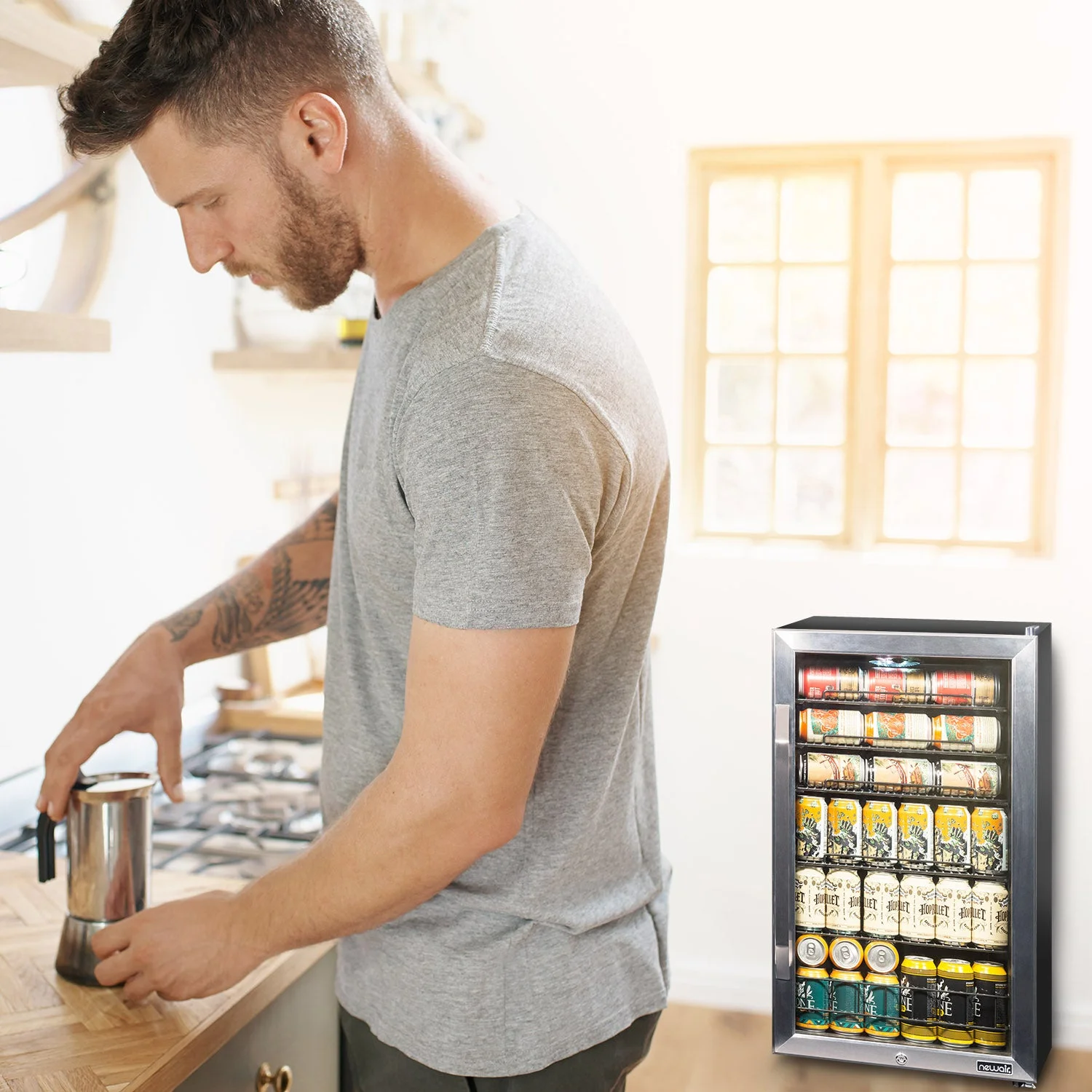 Newair 126-Can Beverage Refrigerator - John Pierce Auto Care