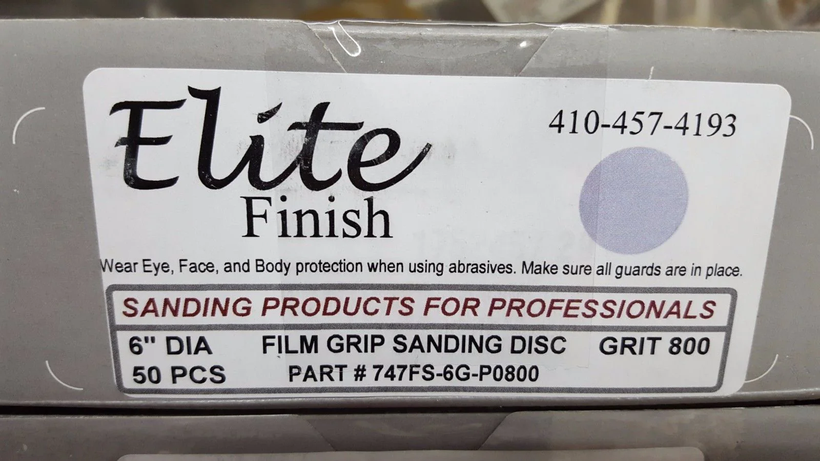 Elite Finish Hookit™ Clear Coat Sanding Disc 6 inch, 800 grit, boxs of 50 Disc - John Pierce Auto Care
