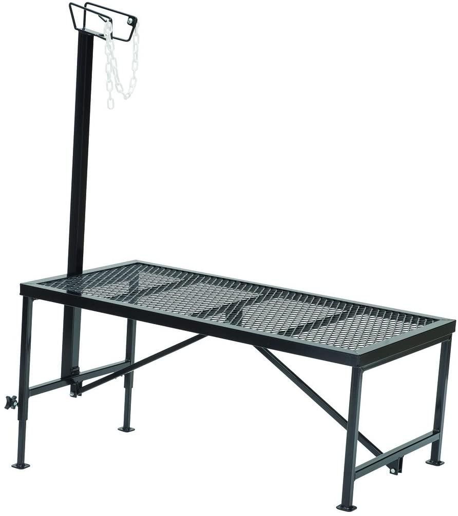 Weaver Leather Livestock Steel Trim Stand �C Adjustable and Durable Trimming Stand for Sheep, Goats, and Other Livestock �C Wire Headpiece Holds Animals in Place During Grooming, Black - John Pierce Auto Care