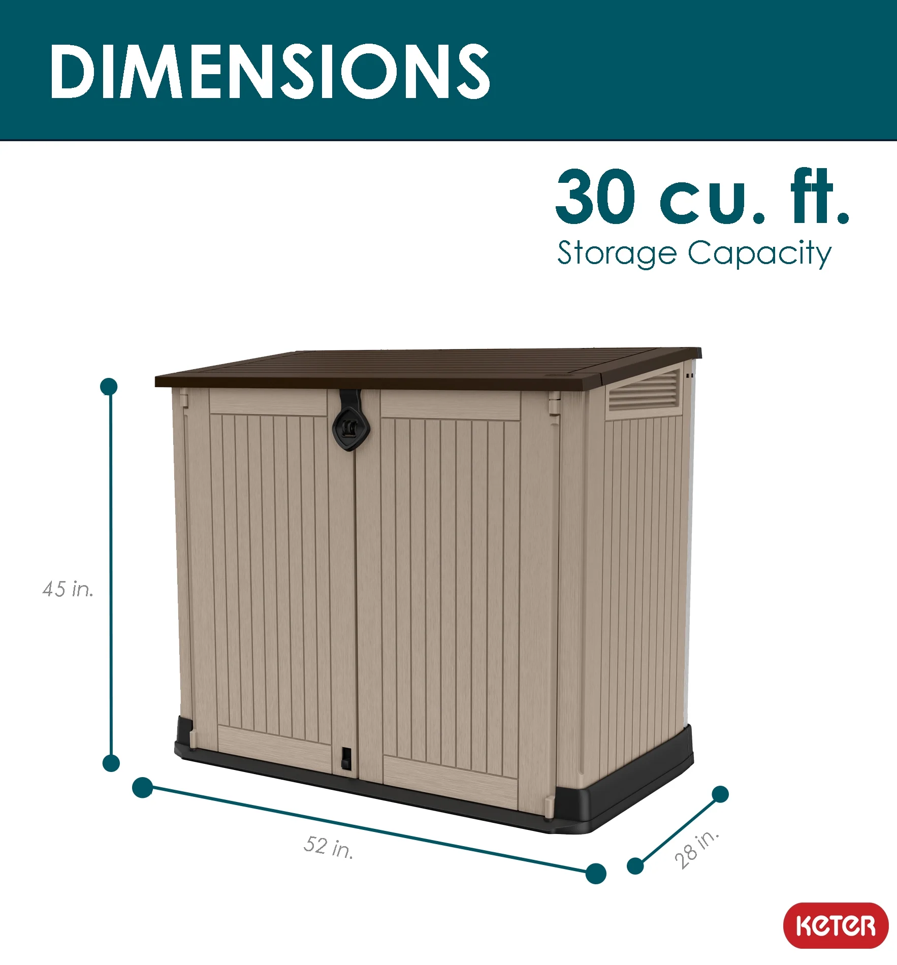 Keter Store-It-Out Midi Storage Shed, Beige - John Pierce Auto Care