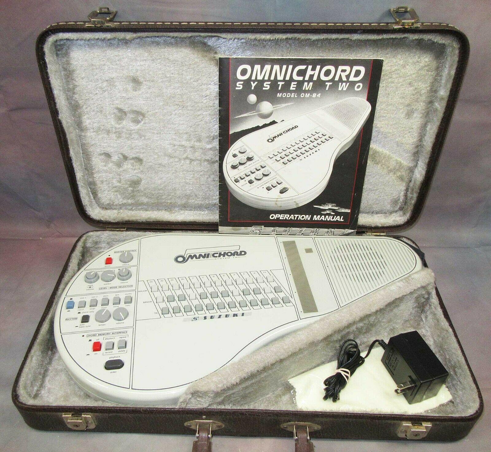 Suzuki Omnichord OM 84 System Two w\/ Hard Case Power Supply Manual TESTED! WORKS - John Pierce Auto Care