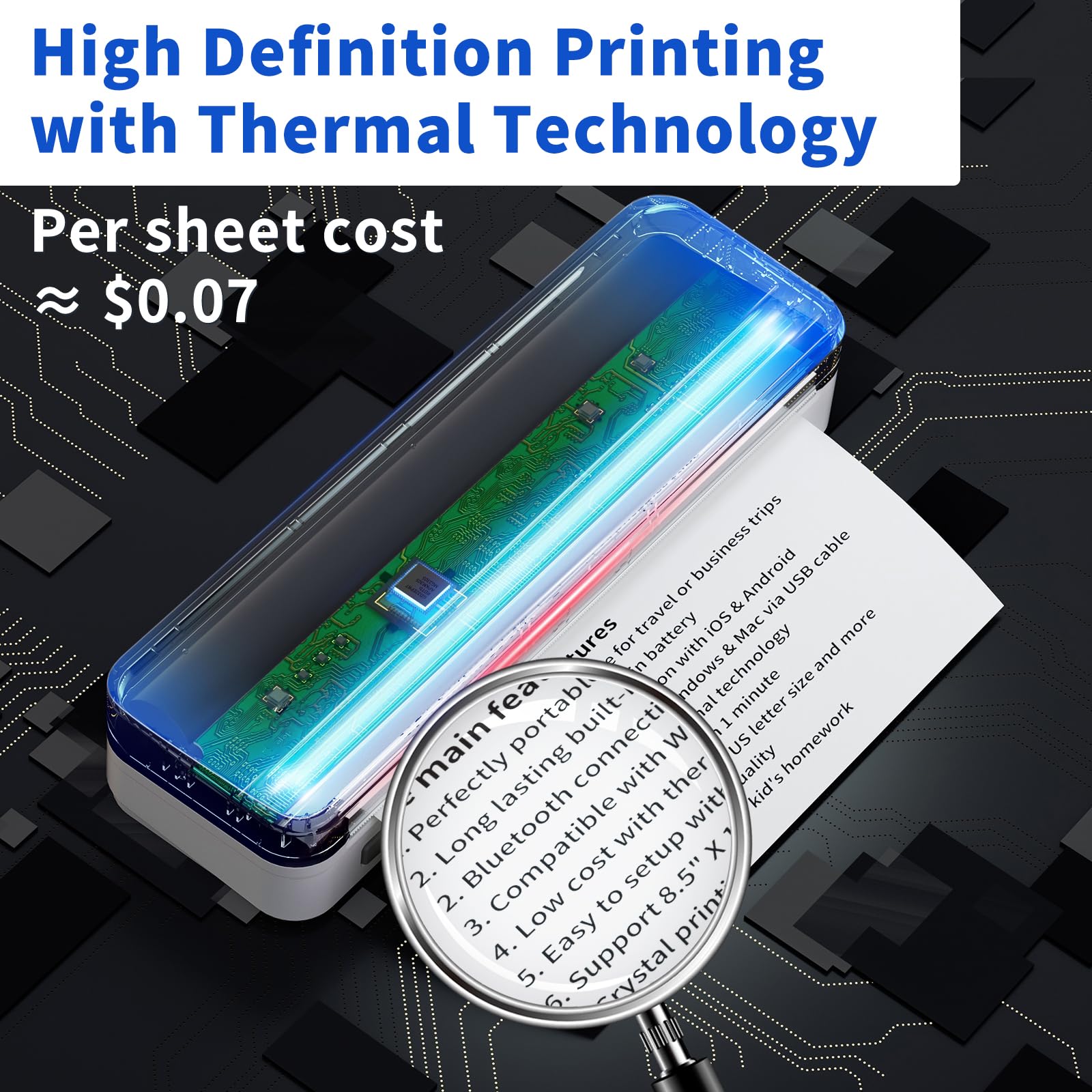 JADENS Portable Printers Wireless for Travel, Support 8.5\u0026quot; X 11\u0026quot; US Letter - John Pierce Auto Care