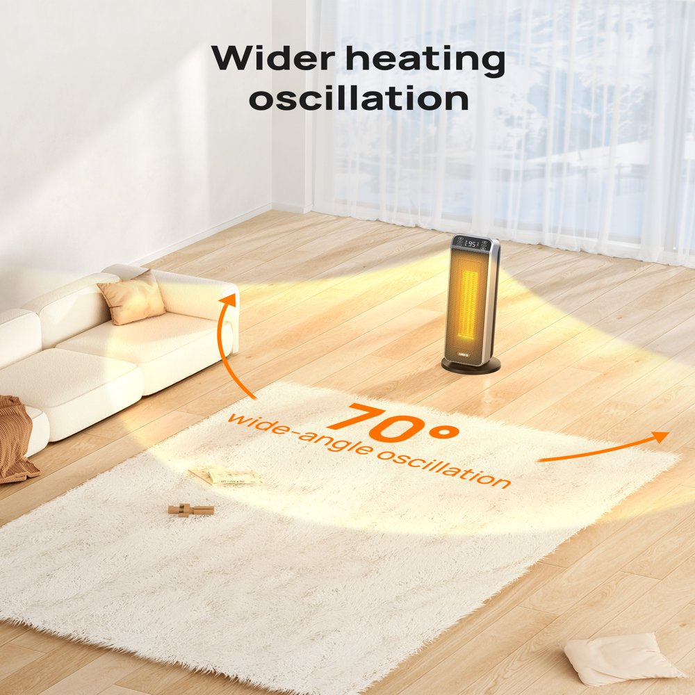 Dreo Electric Space Heater, 24\u0026quot; 11ft\/s Fast Quiet Heating with Remote, 3 Modes - John Pierce Auto Care