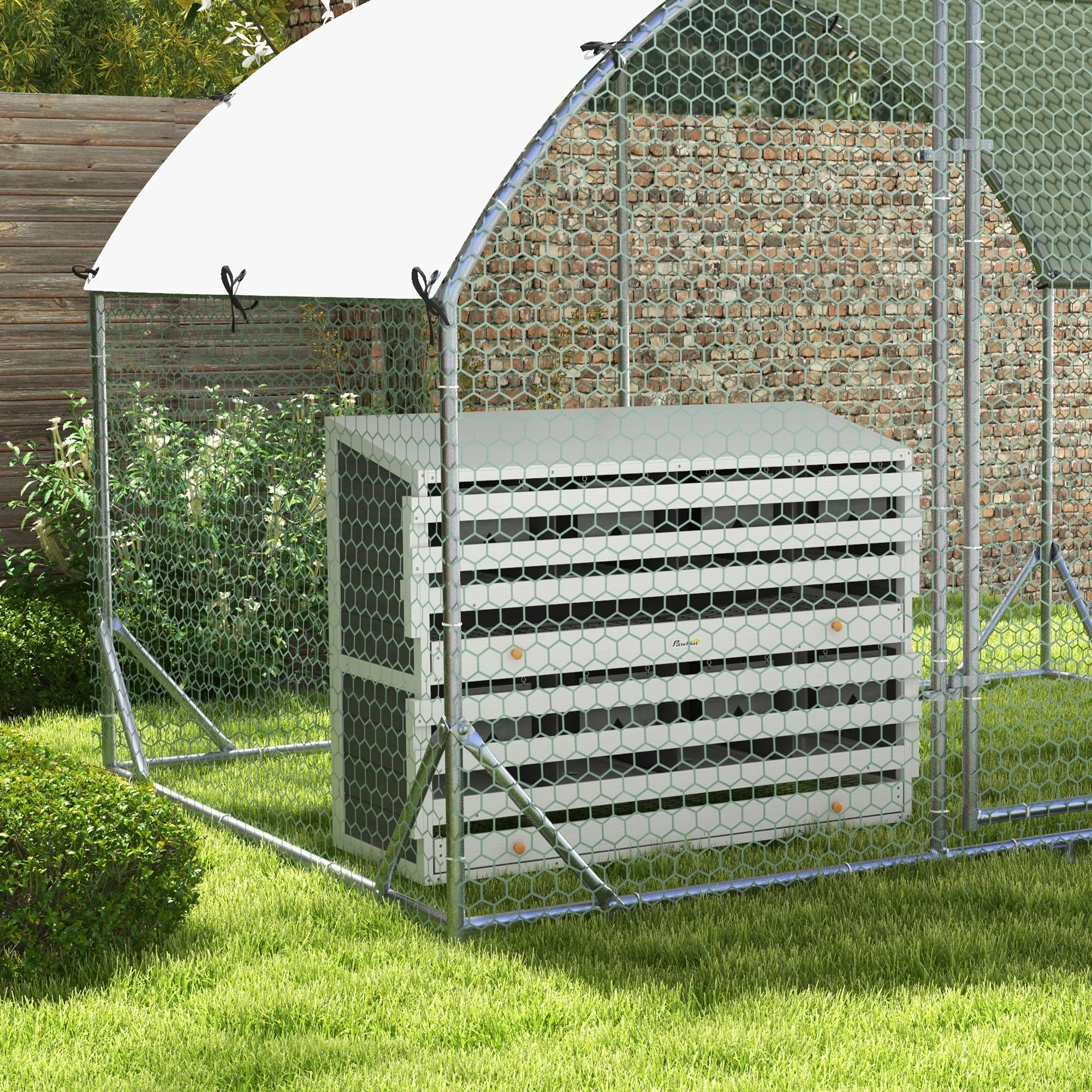 PawHut Nesting Boxes for Chickens W\/ 2 Egg Collection Trays, 8 Compartments - John Pierce Auto Care