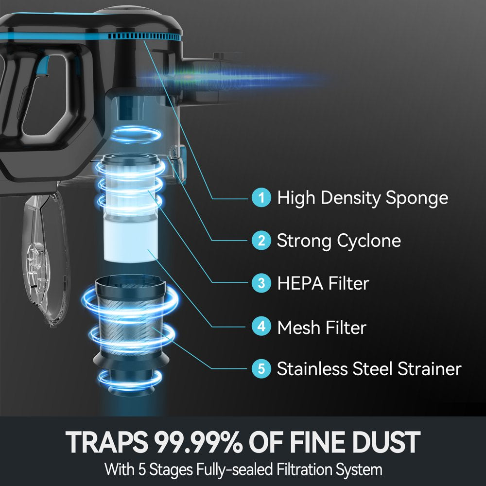 INSE Cordless Vacuum Cleaner, 6 in 1 Powerful Suction Lightweight Stick Vacuum - John Pierce Auto Care