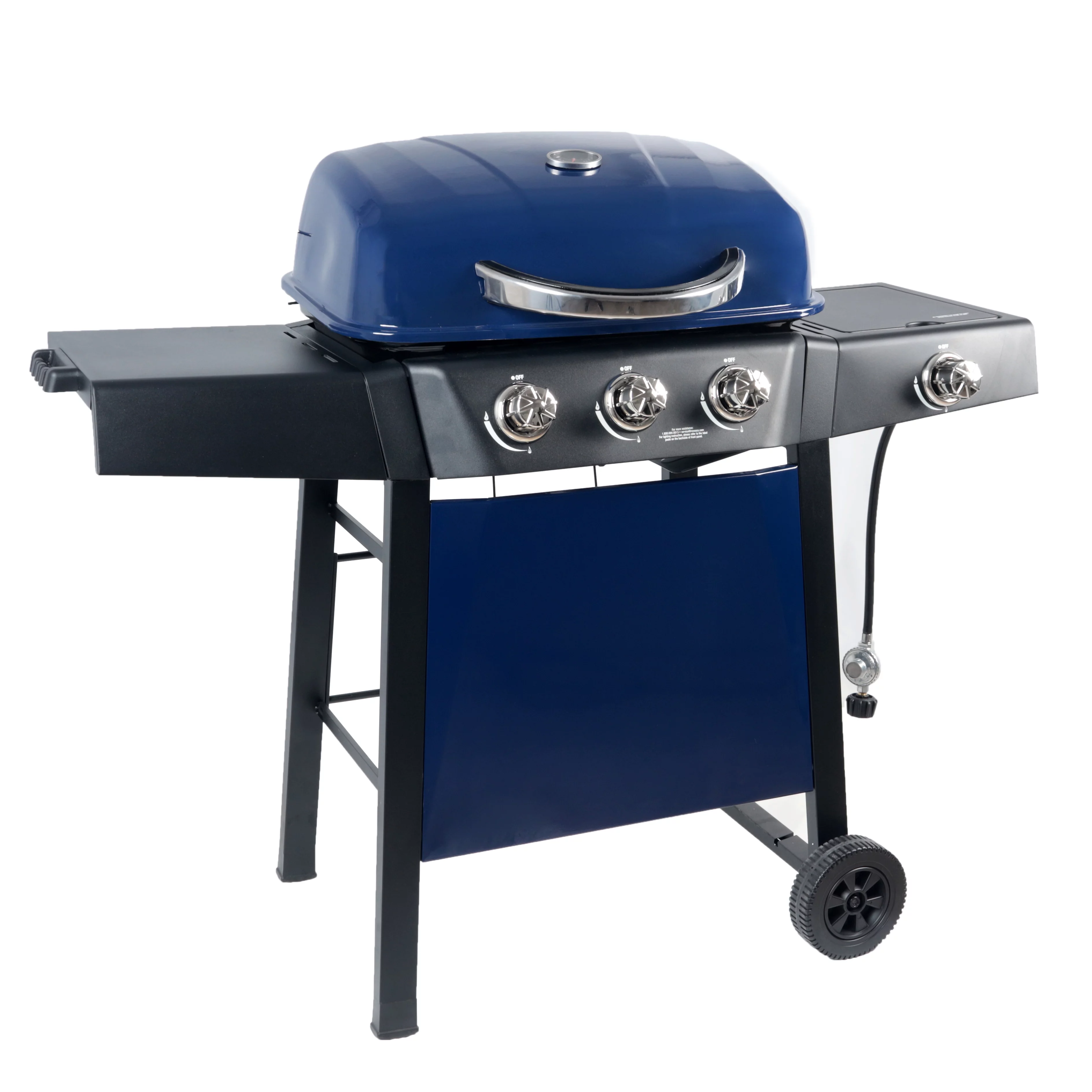 RevoAce 3 Burner Propane Gas Grill Including a Side Burner, Blue Sapphire, GBC1729WBS, New - John Pierce Auto Care