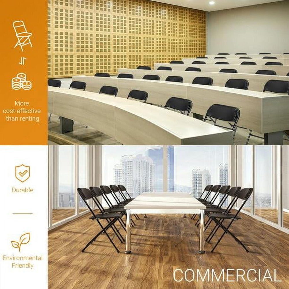 Ktaxon 10 Pack Plastic Folding Chairs Wedding Banquet Seat Party Event Chair - John Pierce Auto Care