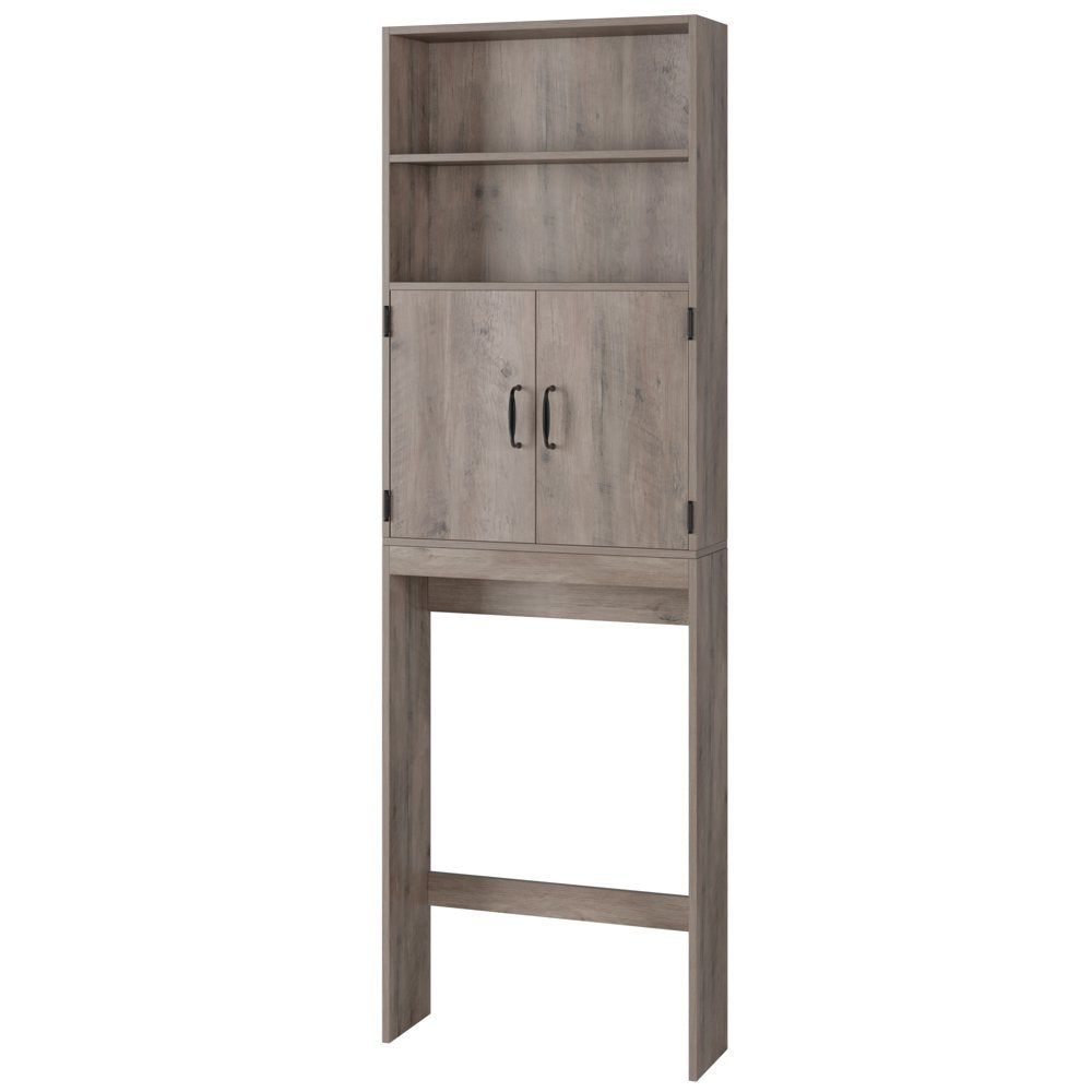 Homfa over Toilet Storage Rack, Bathroom Storage Cabinet over Toilet with 4 Tier Shelves and 2 Doors - John Pierce Auto Care