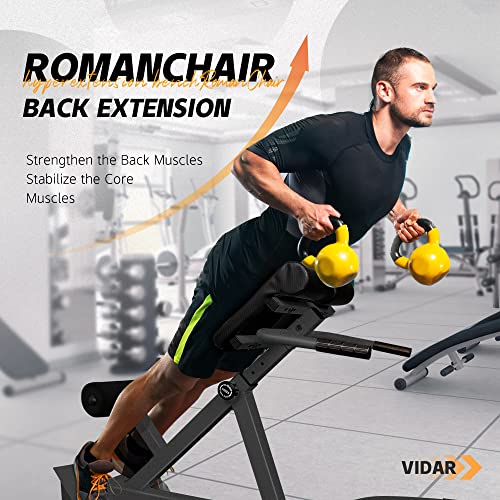 VIDAR Roman Chair Back Extension Machine   Lower Back Hyperextension Bench for Home Gym - John Pierce Auto Care