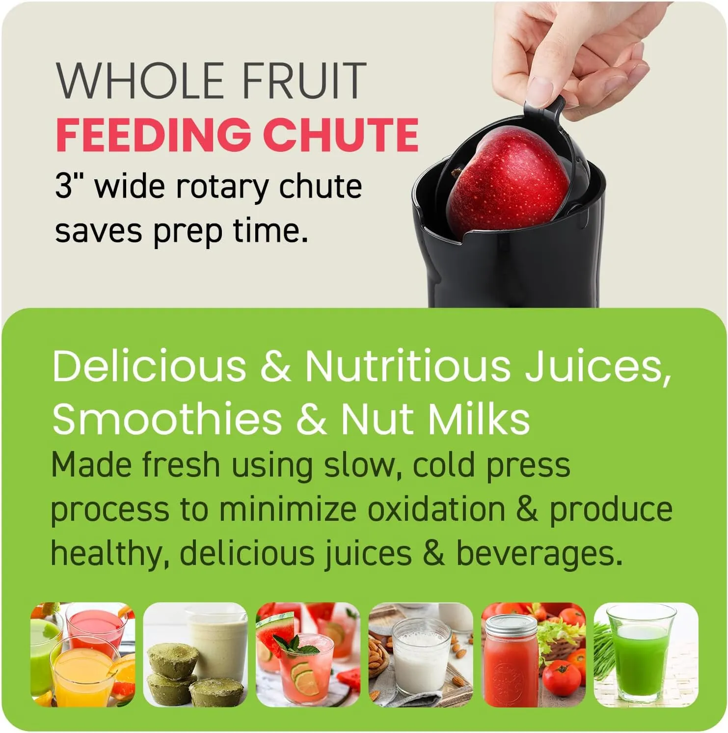 Elite Gourmet EJX320 Big Mouth Whole Fruit 5.2�� Self Feeding Chute, Cold Press Masticating Slow Juice Extractor��Black - John Pierce Auto Care