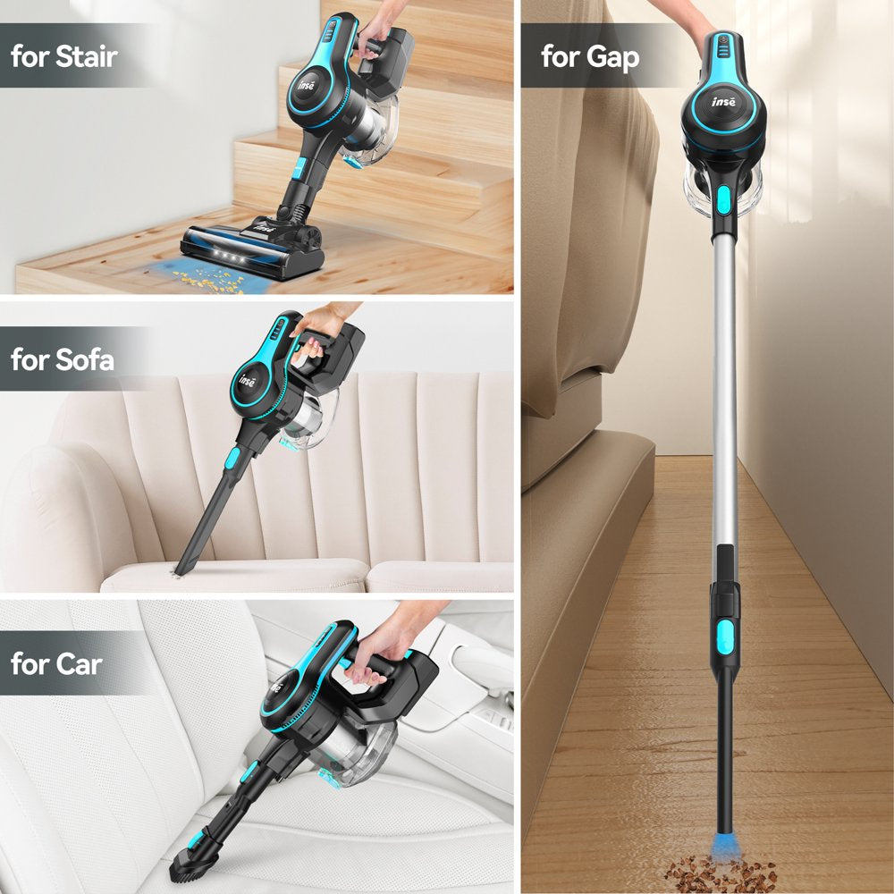 INSE Cordless Vacuum Cleaner, 6 in 1 Powerful Suction Lightweight Stick Vacuum - John Pierce Auto Care