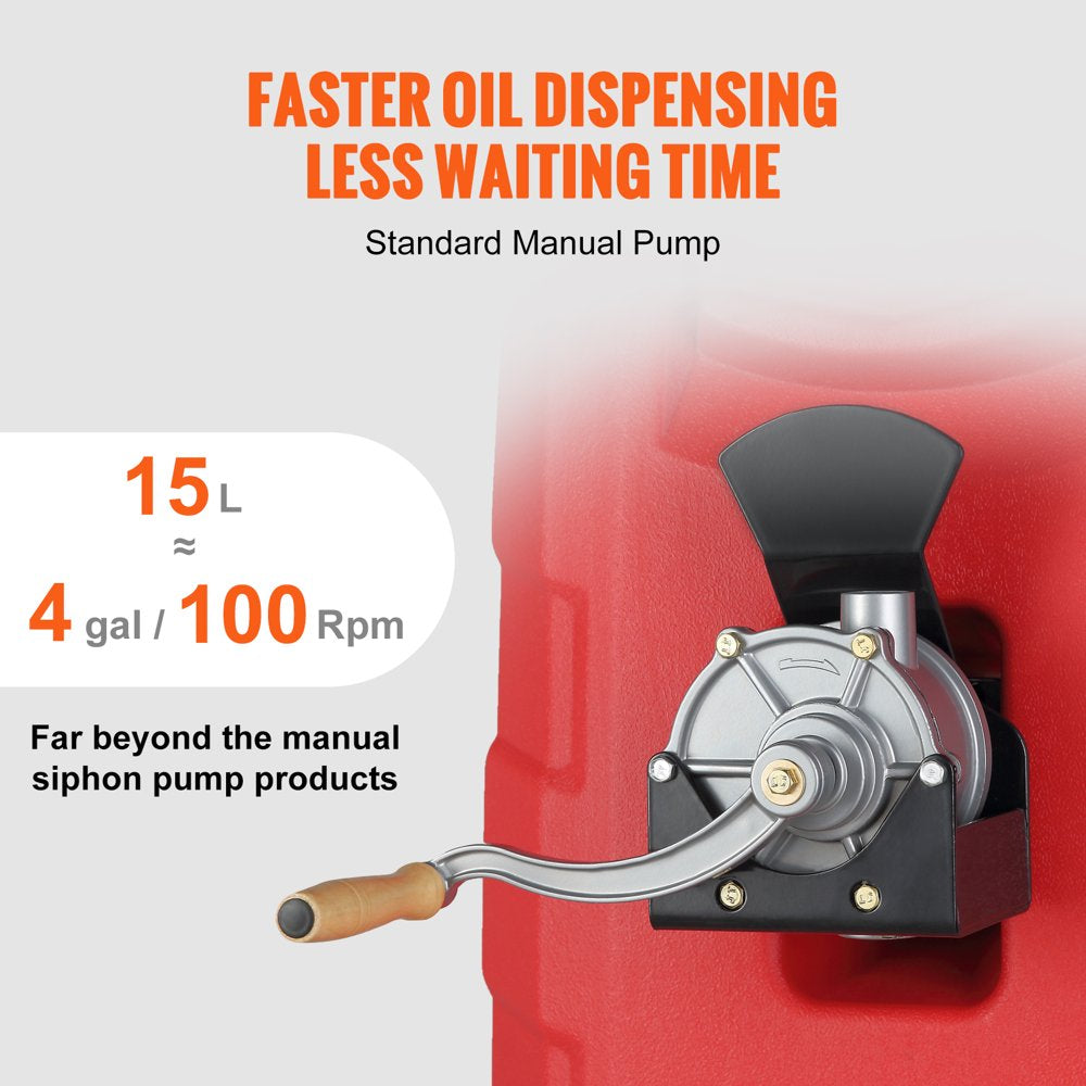 VEVOR 16 Gallon Fuel Caddy, 7.8 L\/Min, Portable Gas Storage Tank Container - John Pierce Auto Care