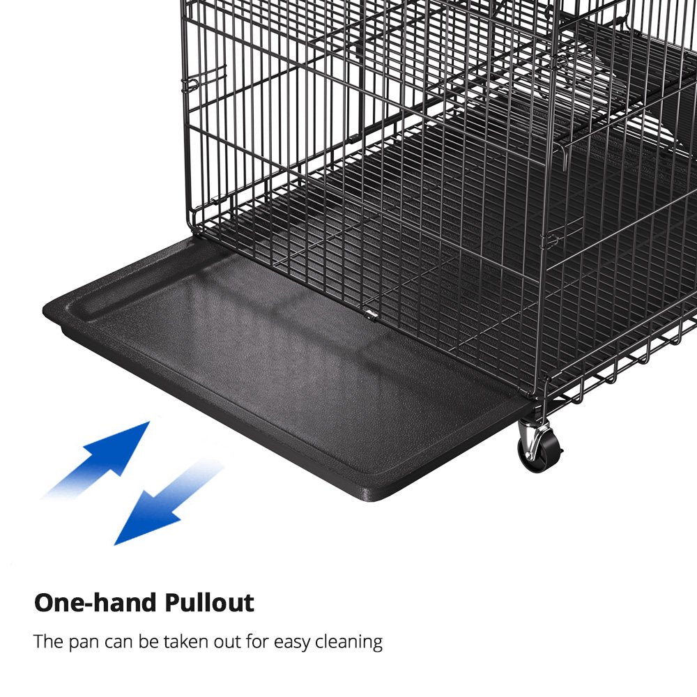 SINGES 6 Tier Large 77\u0026quot; Cat Cage Kennels Indoor Metal Wire Cat Playpen with Cat Bed - John Pierce Auto Care