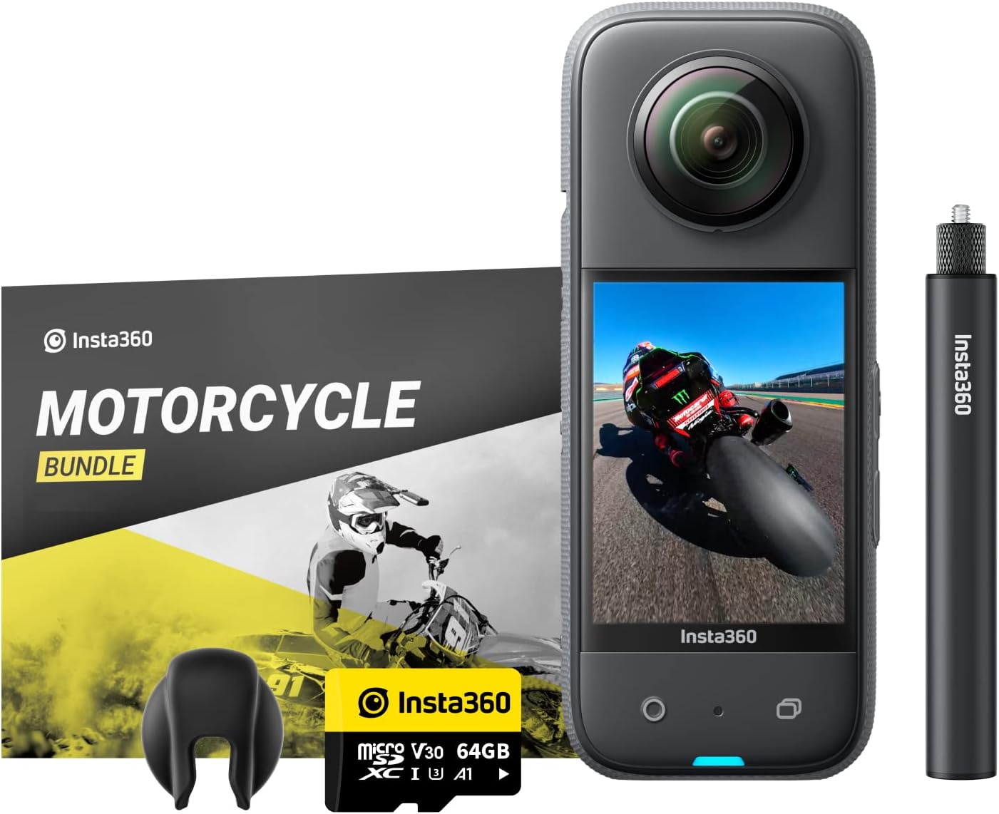 Insta360 X3 Motorcycle Kit  Waterproof 360 Action Camera with 1\/2\u0026quot; 48MP Sensors - John Pierce Auto Care