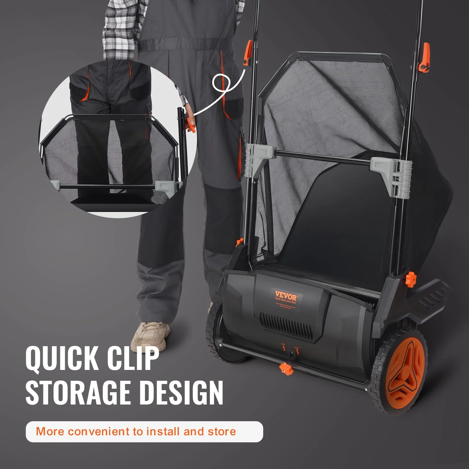 VEVOR 21-inch Push Lawn Sweeper - John Pierce Auto Care