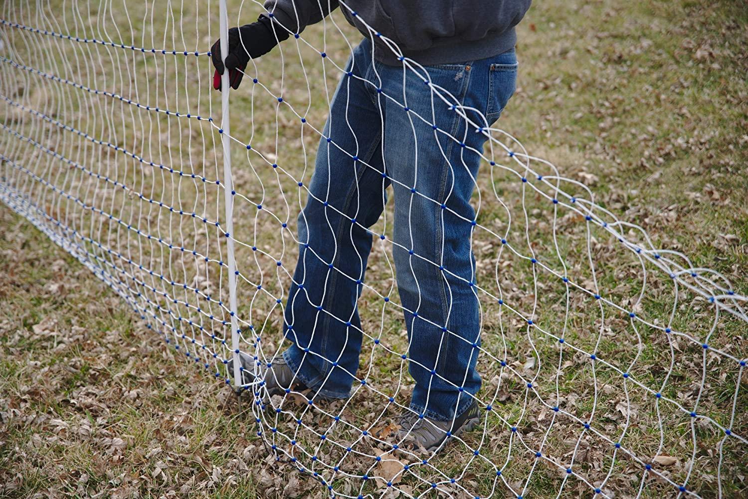 Starkline Electric Poultry Netting Kit �C AC Energizer (48��� x164�� White\/Blue Poultry Netting) (12\/48\/3) All in One Electric Fence Kit for Backyards, Homesteads, Ranches or Farms - John Pierce Auto Care