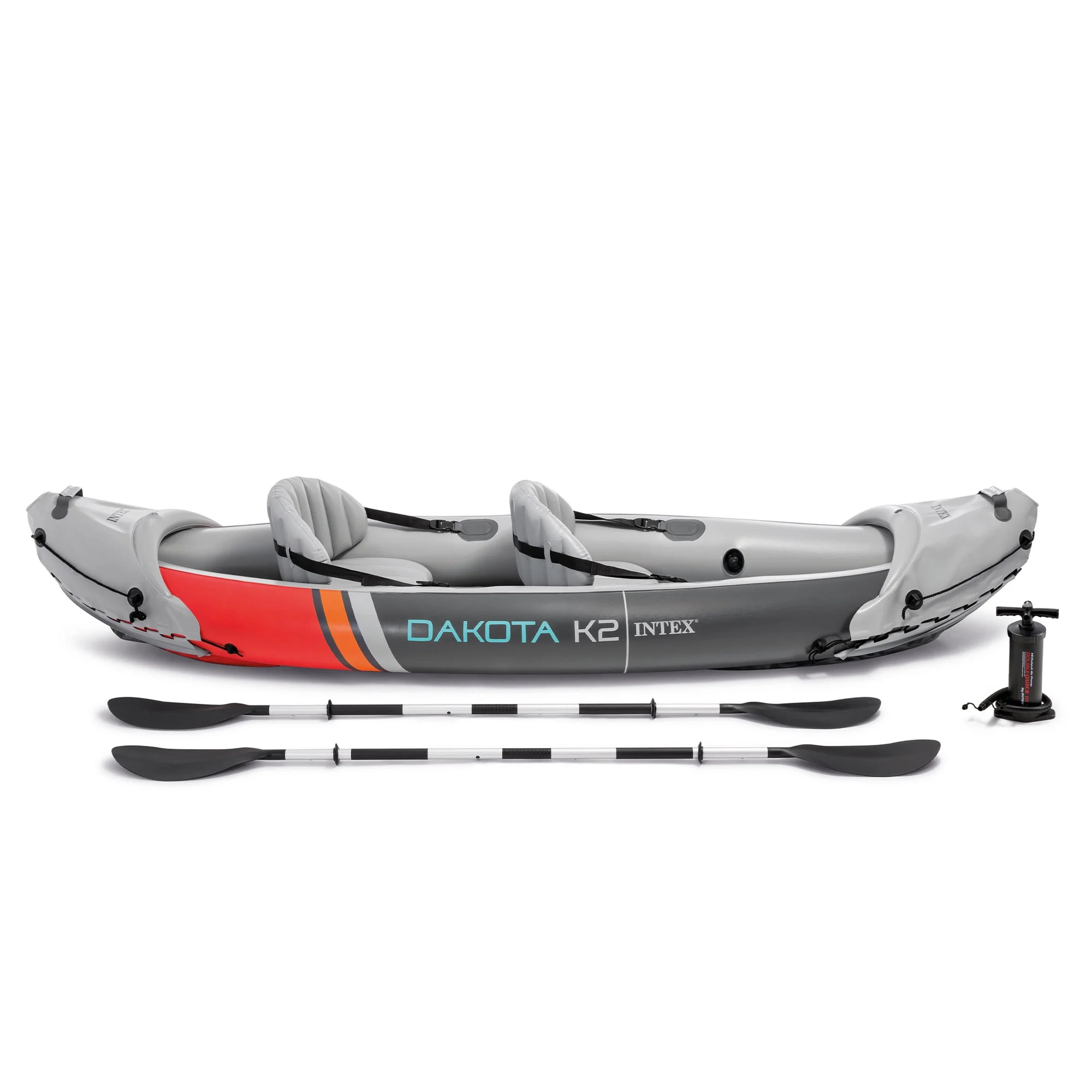 Open Box Intex Dakota K2 2 Person Vinyl Inflatable Kayak with Oars and Pump - John Pierce Auto Care