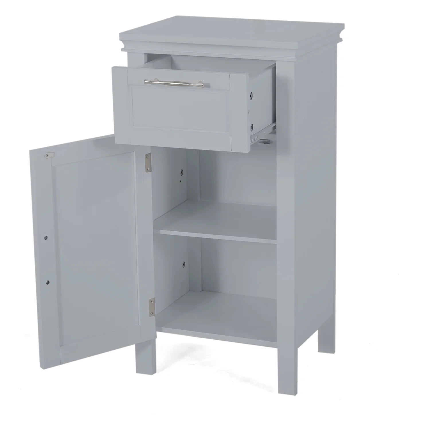 Upgrade Your Living Space with Elegant and Stylish Modern White Wooden Bathroom Storage Shelf Unit for Home and Office Use Ideal Space Saving Freestanding Tall Cupboard Cabinet with Door - John Pierce Auto Care