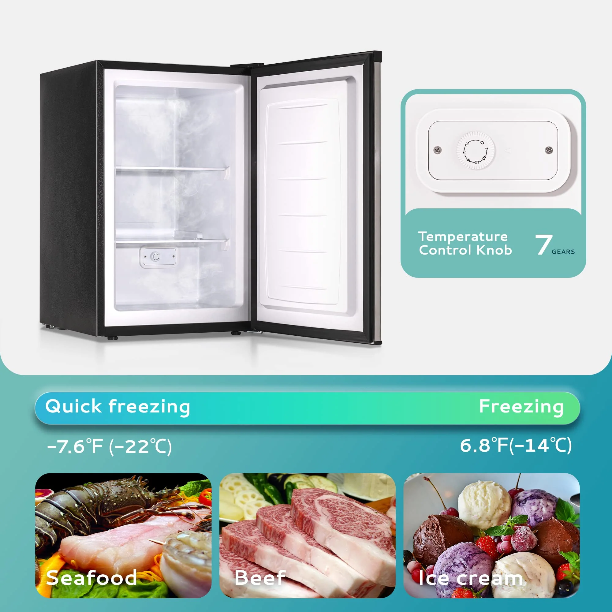 EUHOMY 3.0 Cu. Ft. Compact Upright Freezer - John Pierce Auto Care