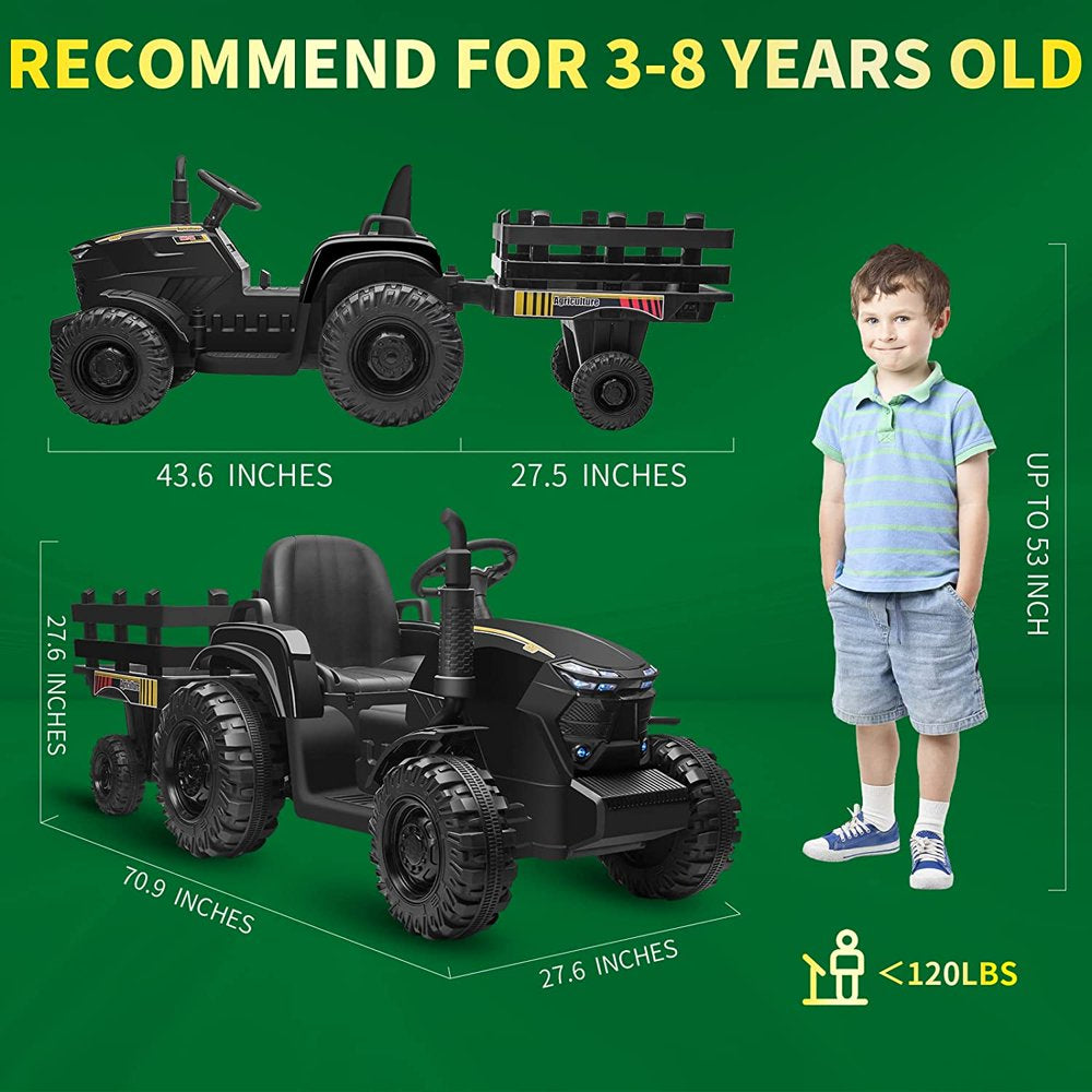Joyracer 24 Volt Ride on Toys with Remote Control, 400W Motor, 9AH Battery Powered Ride on Tractor - John Pierce Auto Care