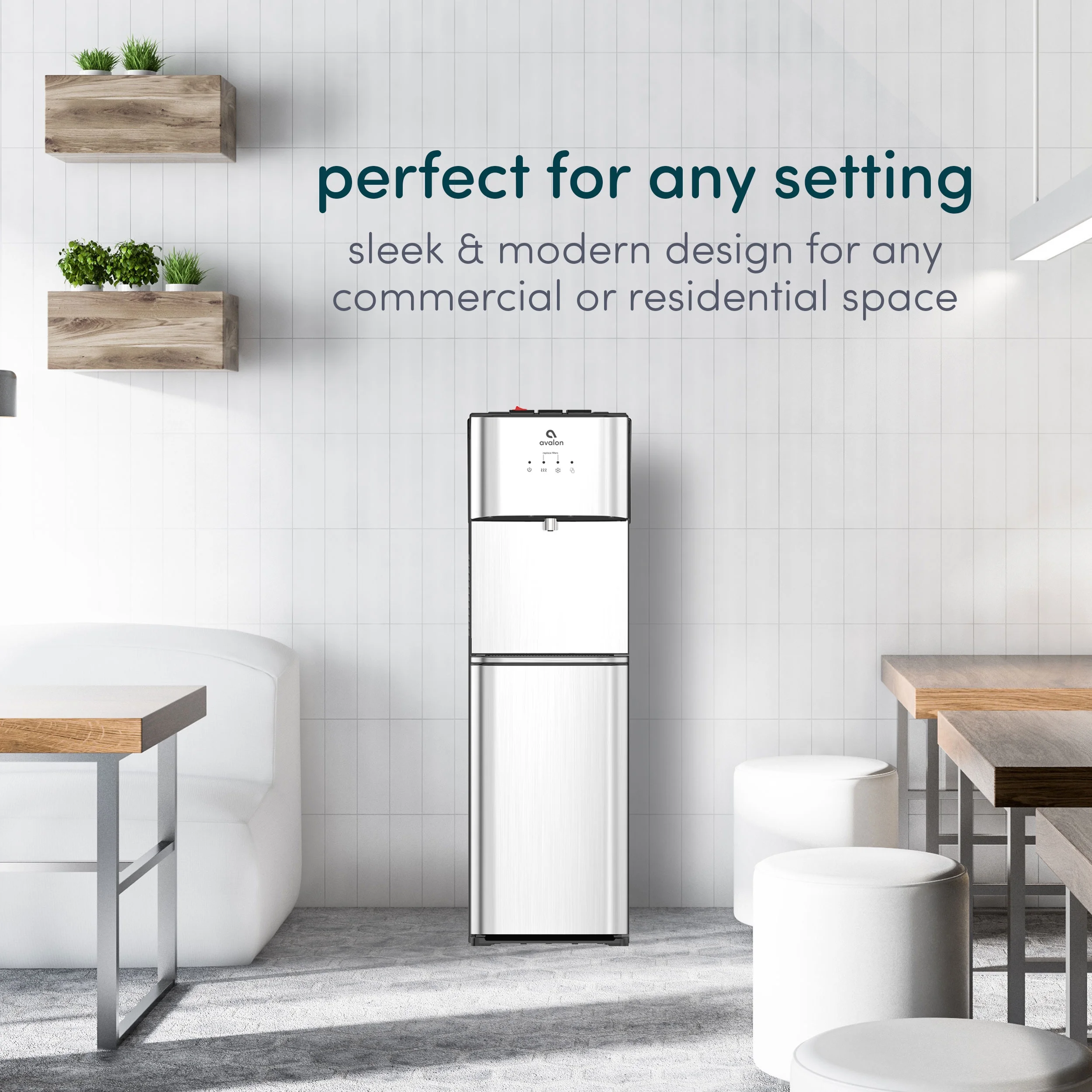 Avalon Bottom Loading Water Dispenser, Stainless - John Pierce Auto Care