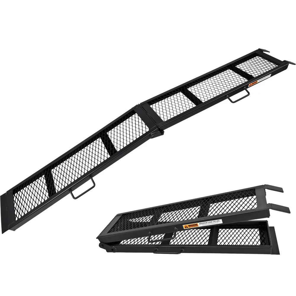 90in Black Steel Dual Runner Folding ATV Ramps - John Pierce Auto Care