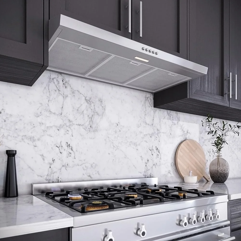 Streamline 36 in. Longhena Convertible Undermount Range Hood in Brushed Stainless Steel with Mesh Filters, Push Button Control, LED Light - John Pierce Auto Care