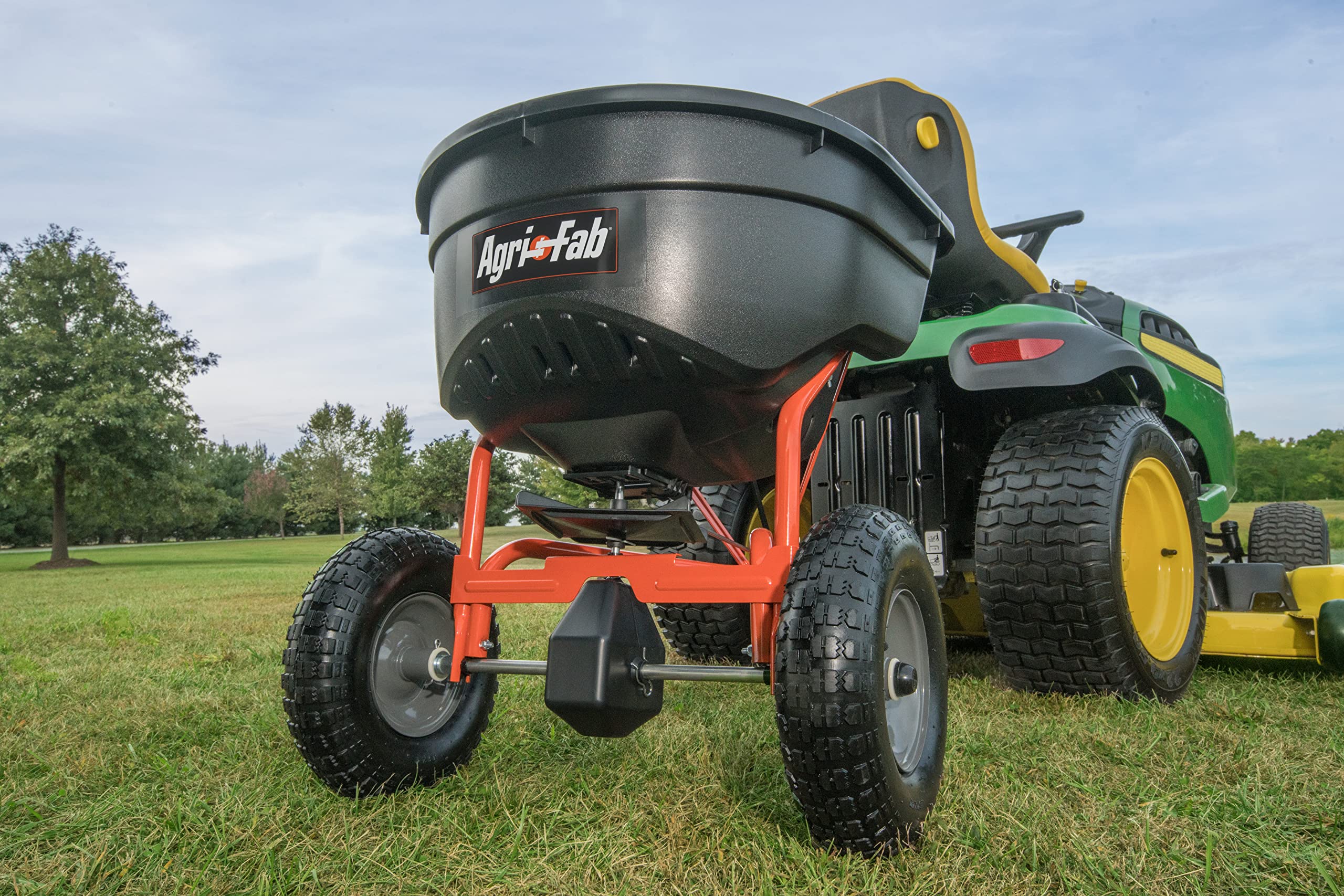 Agri-Fab 130 lb Tow Behind Broadcast Spreader - John Pierce Auto Care