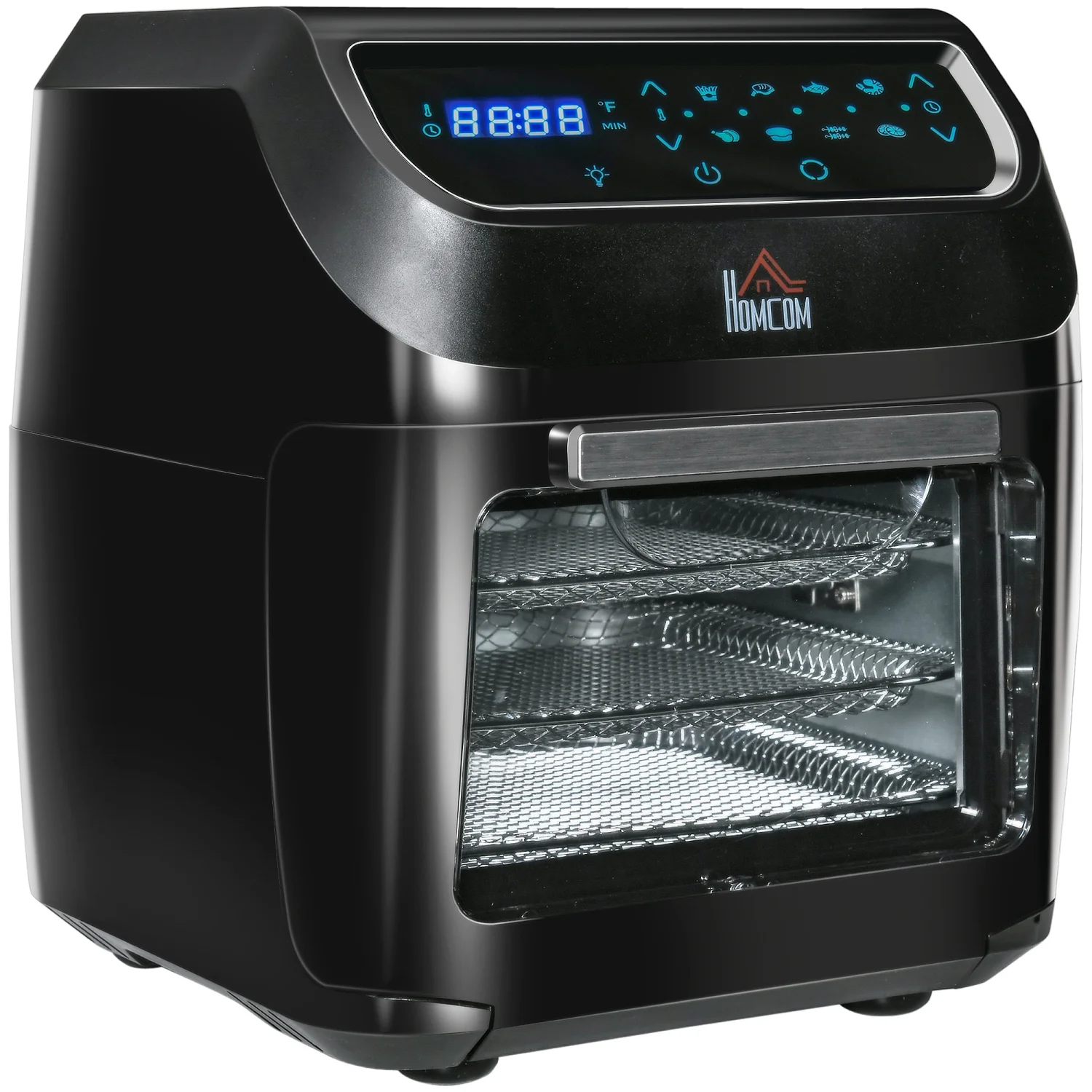 GFVCNIO 12 QT Air Fry Oven 8 In 1 Countertop Oven Combo with Air Fry Roast Broil Bake and Dehydrate 1700W with Accessories and LED Display Black - John Pierce Auto Care