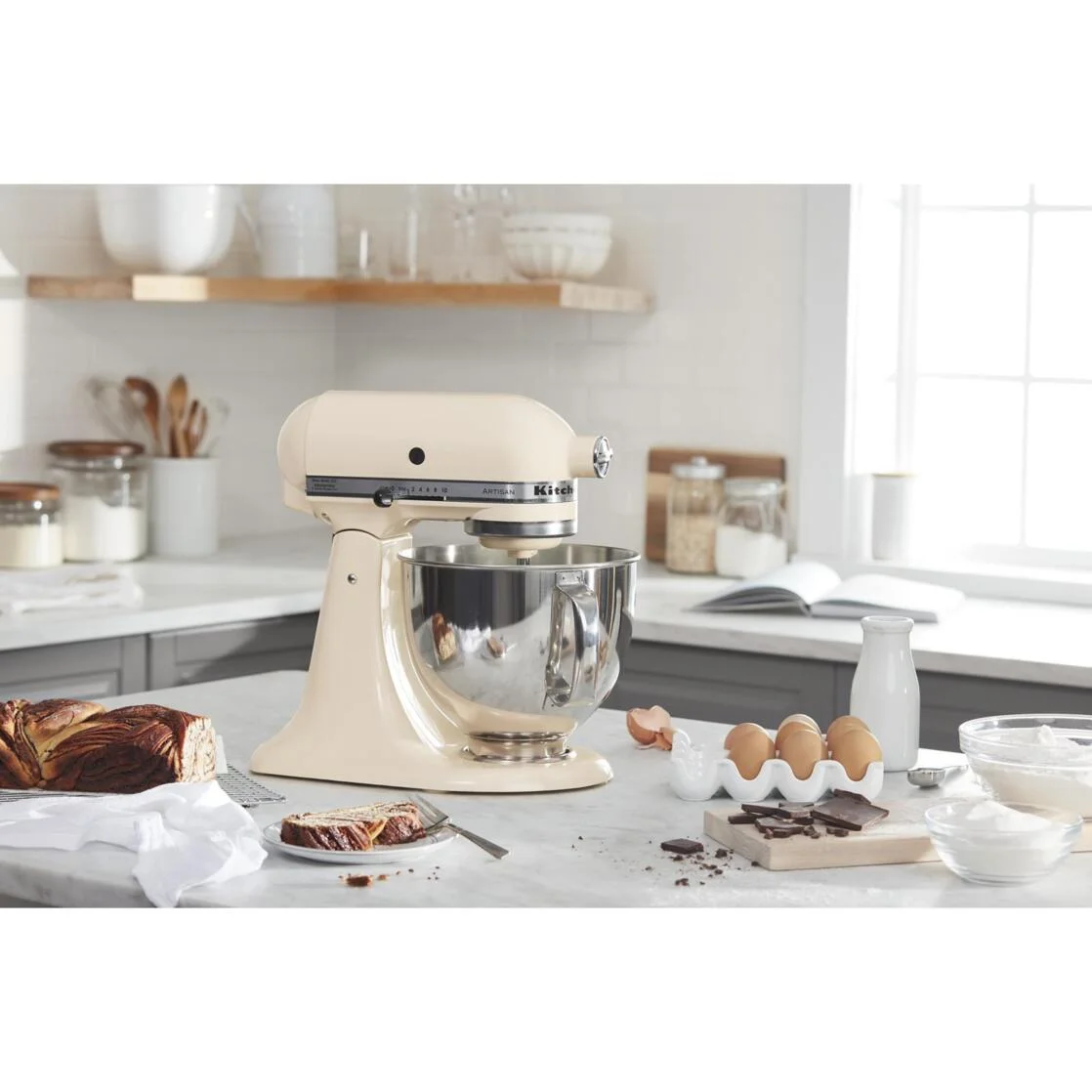 KitchenAid Artisan 5-Qt Stand Mixer, Almond - John Pierce Auto Care