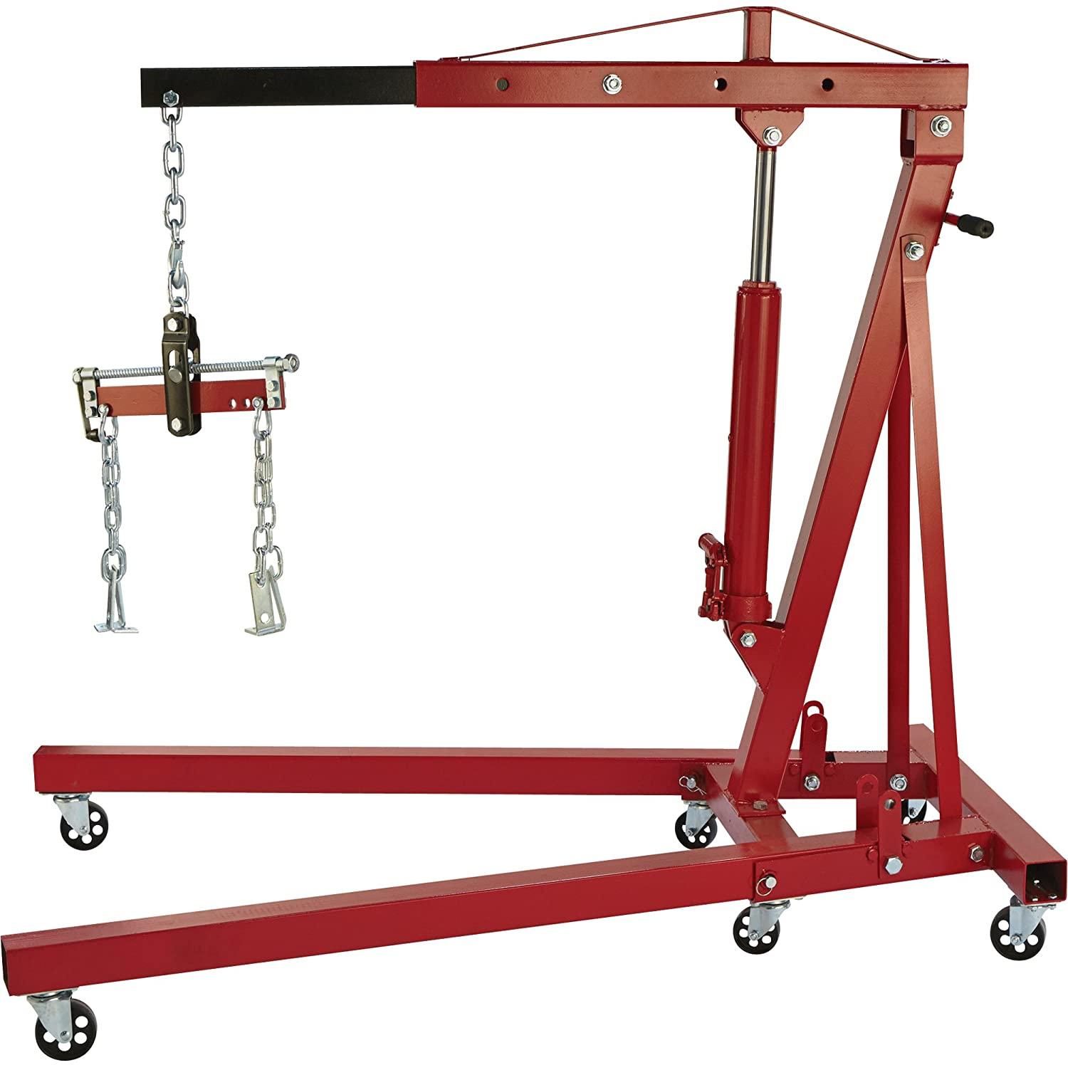 Strongway Hydraulic Engine Hoist with Load Leveler �C 2 Ton Capacity, 1in. 82 5\/8in. Lift Range - John Pierce Auto Care