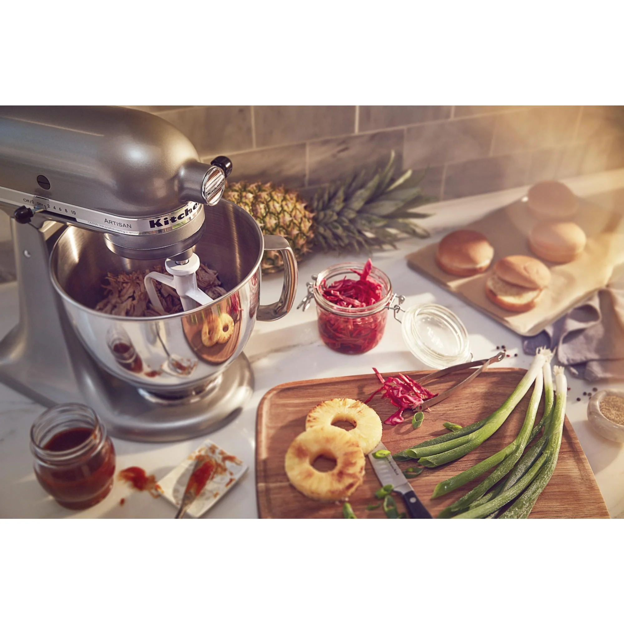 KitchenAid Artisan 5-Quart Stand Mixer, Silver - John Pierce Auto Care