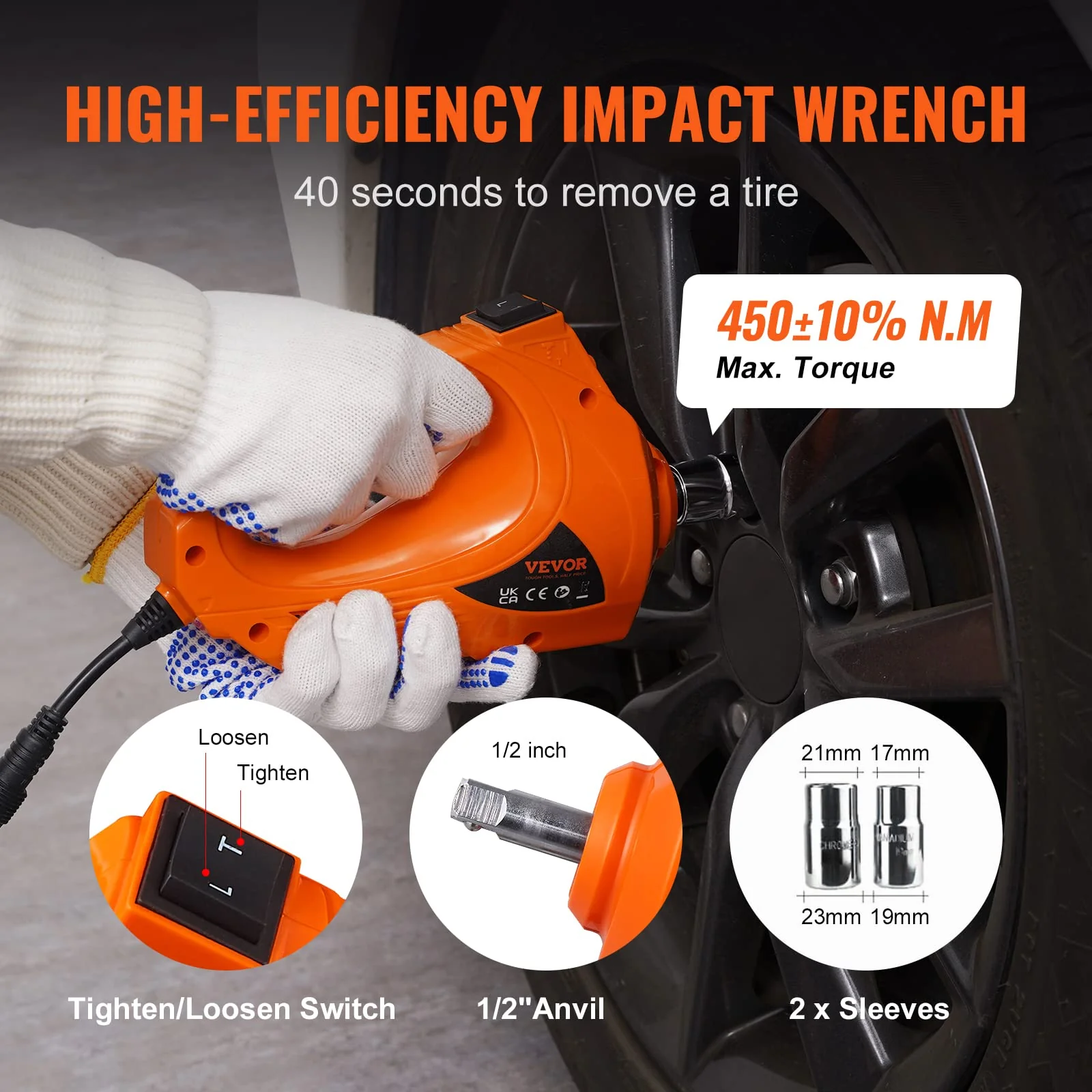 VEVOR 5-Ton Electric Car Jack with Wrench - John Pierce Auto Care