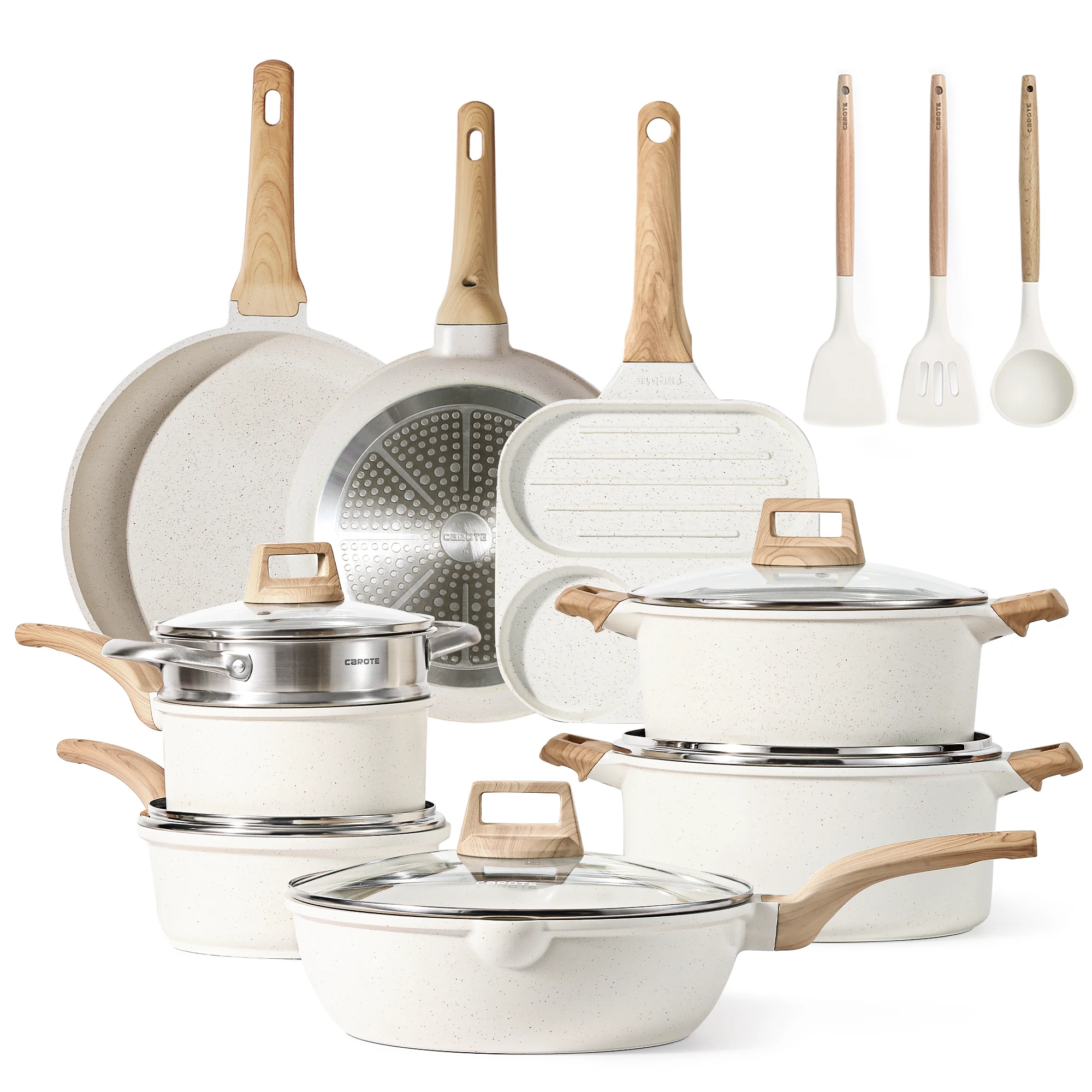 Carote 17-Piece Nonstick Granite Kitchen Cookware Set - John Pierce Auto Care