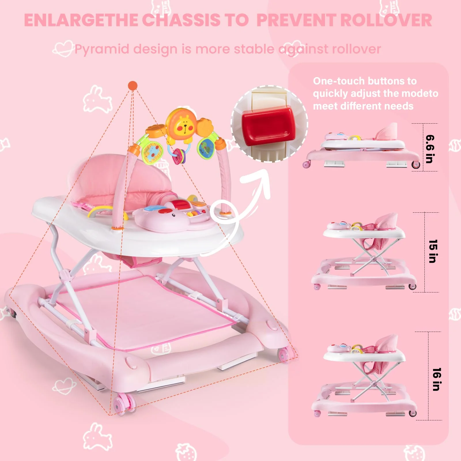 Boyro 5-in-1 Baby Walker for Infants - John Pierce Auto Care
