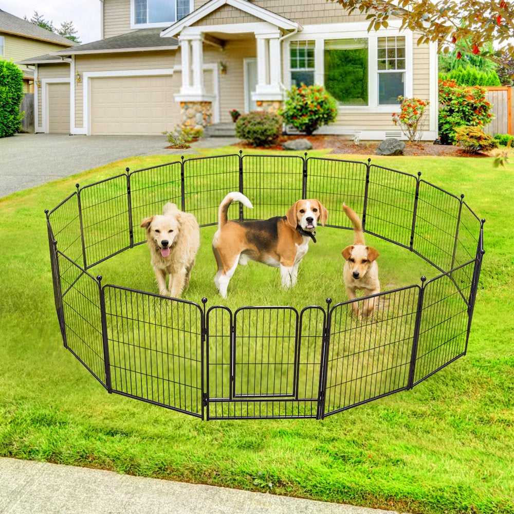 PawGiant Metal Dog Exercise Playpen Fence for Indoor \u0026amp; Outdoor, 16 Panels \u0026amp; 32\u0026#039;\u0026#039; Height - John Pierce Auto Care