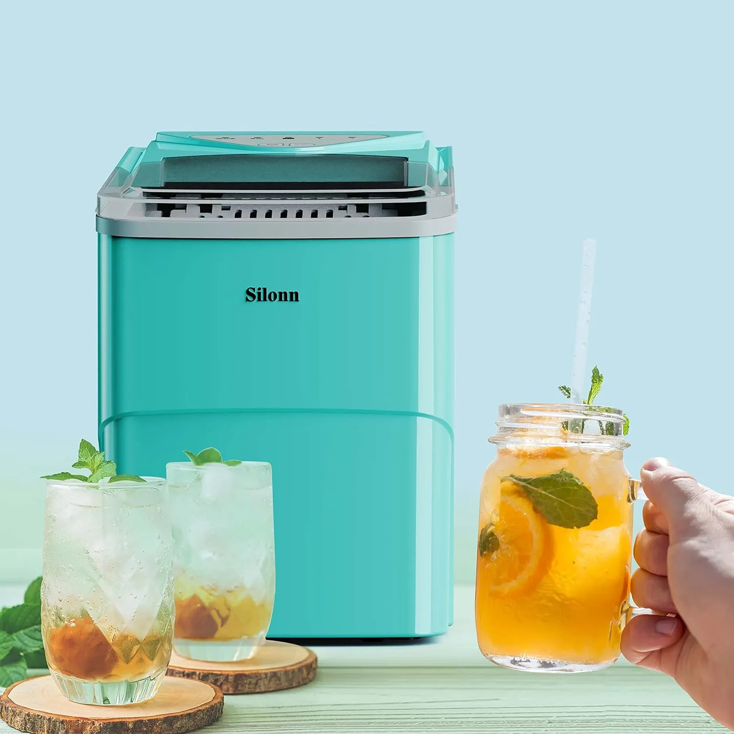 Smart Countertop Ice Maker, Compact Wi Fi Ice Maker with App Control, 9 Cubes in 6 Mins, 26 lbs per Day - John Pierce Auto Care