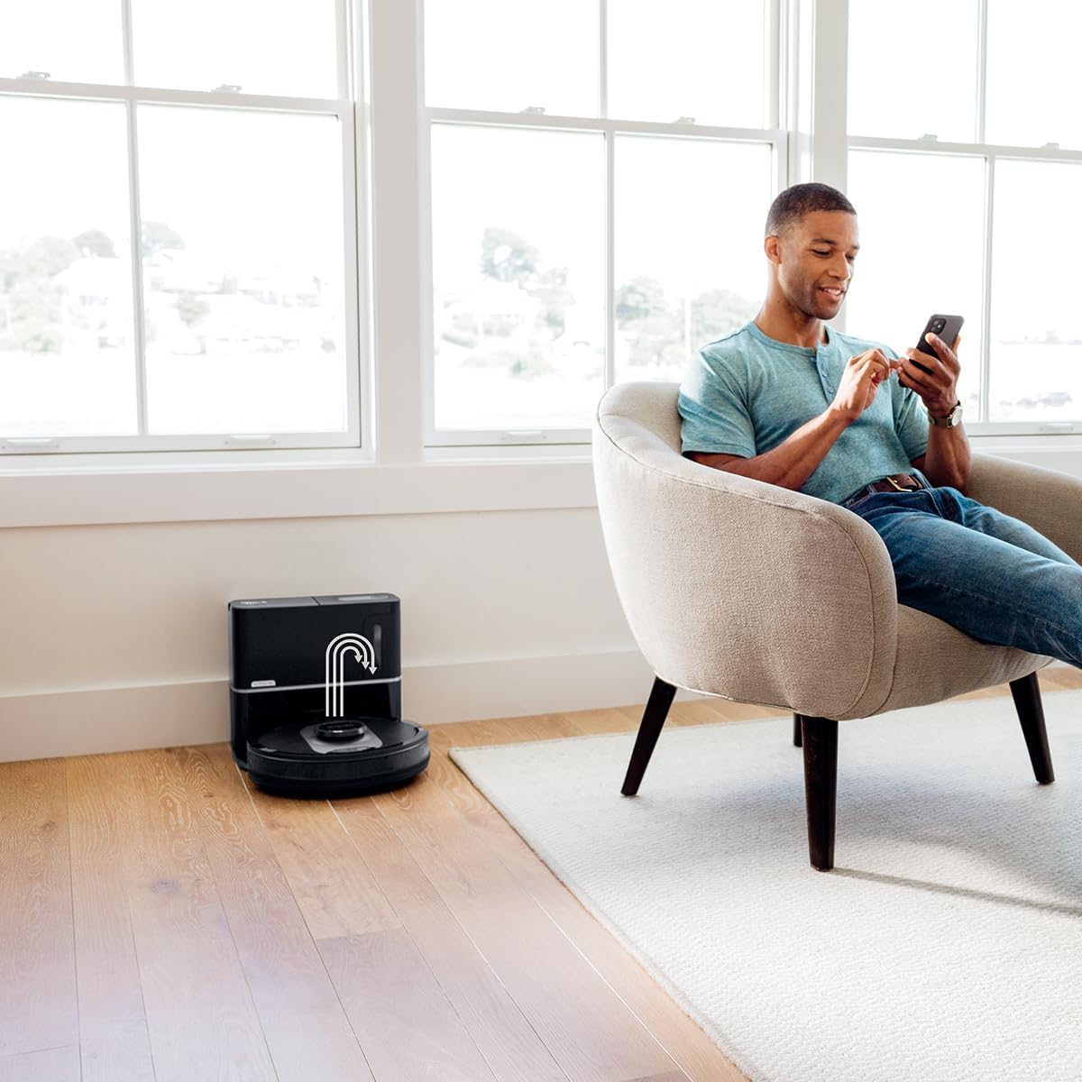 Super robotic vacuum cleaner, 30 day capacity bagless self empty base, WiFi, Alexa compatible, black\/silver - John Pierce Auto Care