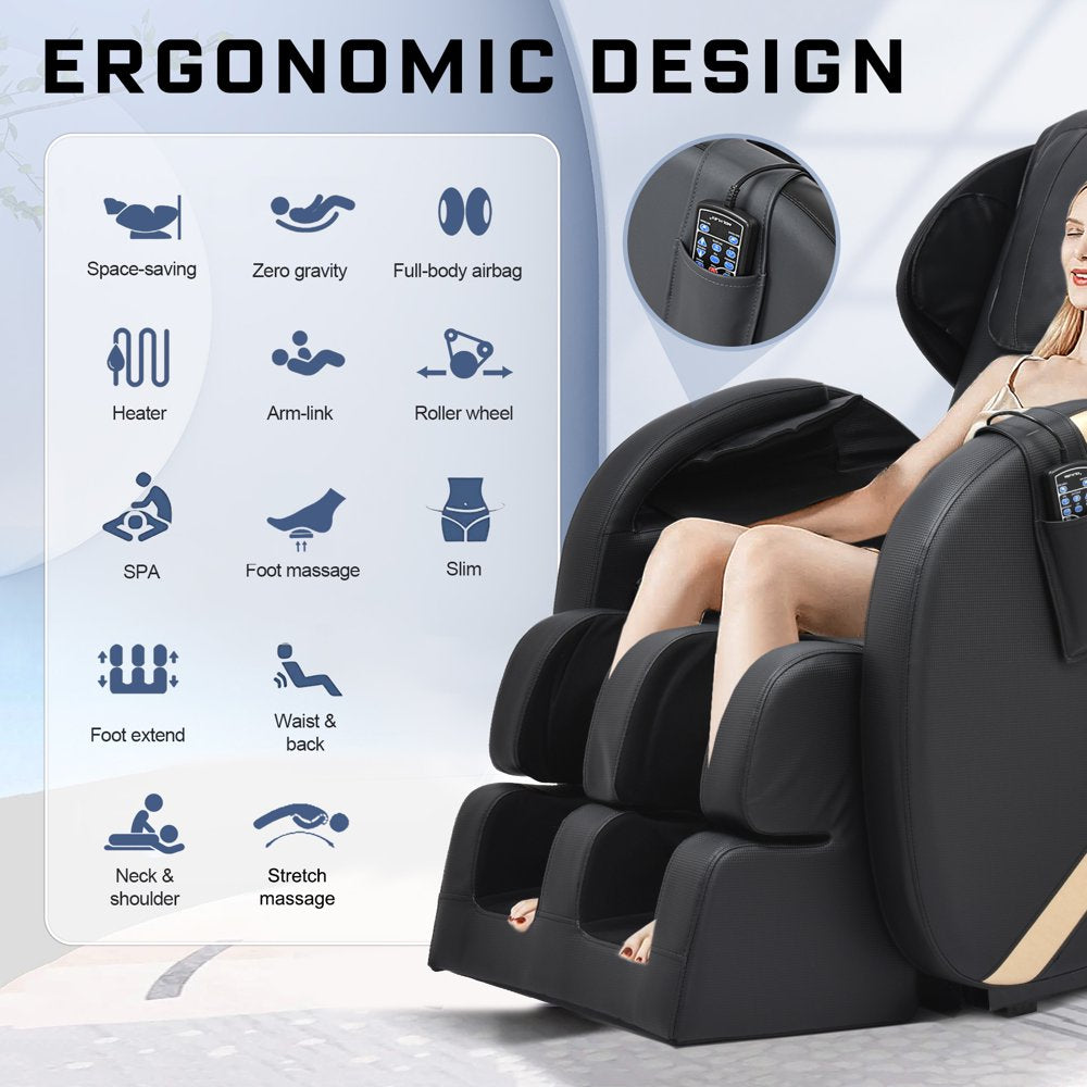Molylex 2023 Small Massage Chair with Zero Gravity, Full Body Massage Chair with Heating, Airbags - John Pierce Auto Care